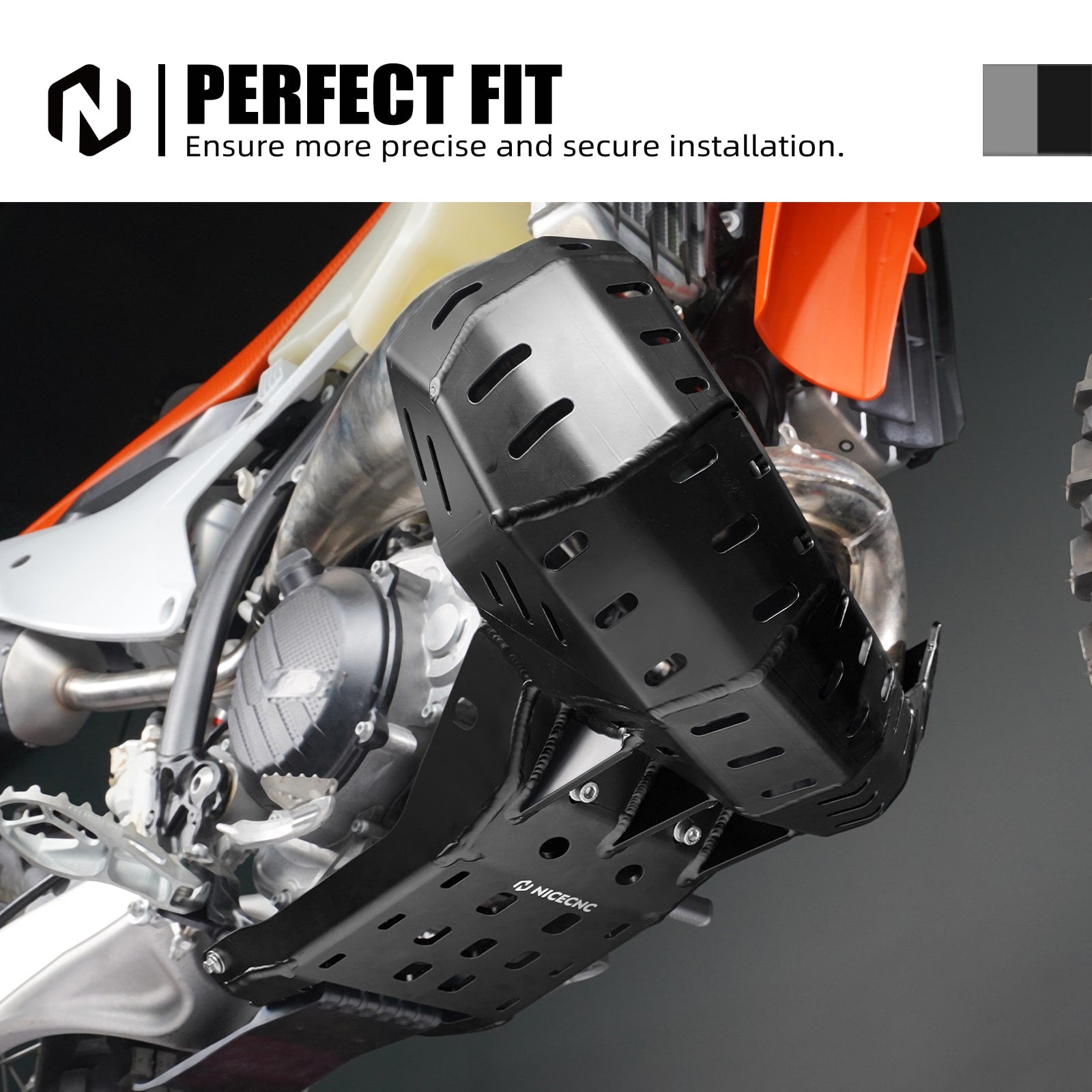 Skid Plate with Pipe Guard For 250/300 KTM SX/XC/EXC/XCW Husqvarna TC TX TE Gas Gas EC/EX/MC