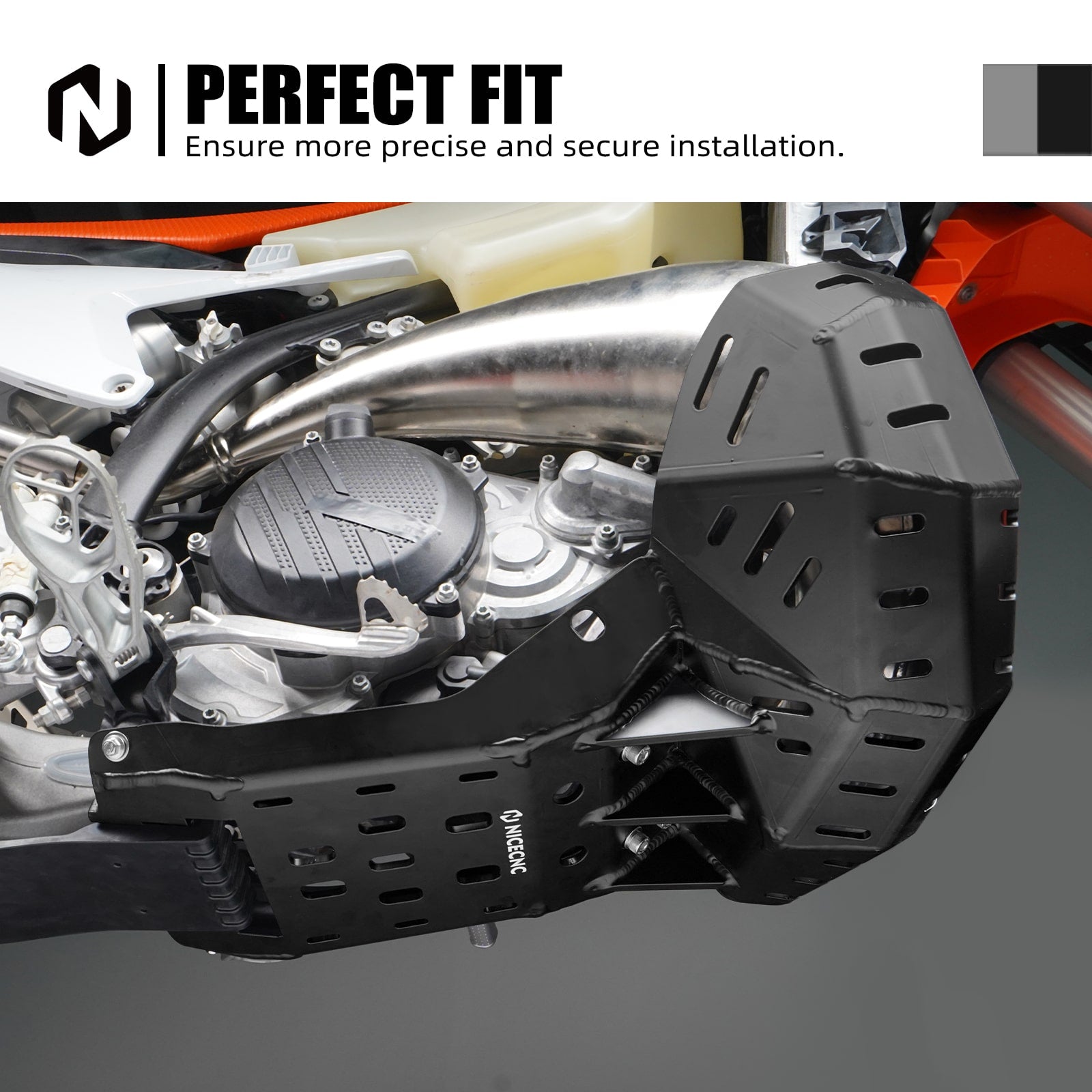 Skid Plate with Pipe Guard For 250/300 KTM SX/XC/EXC/XCW Husqvarna TC TX TE Gas Gas EC/EX/MC