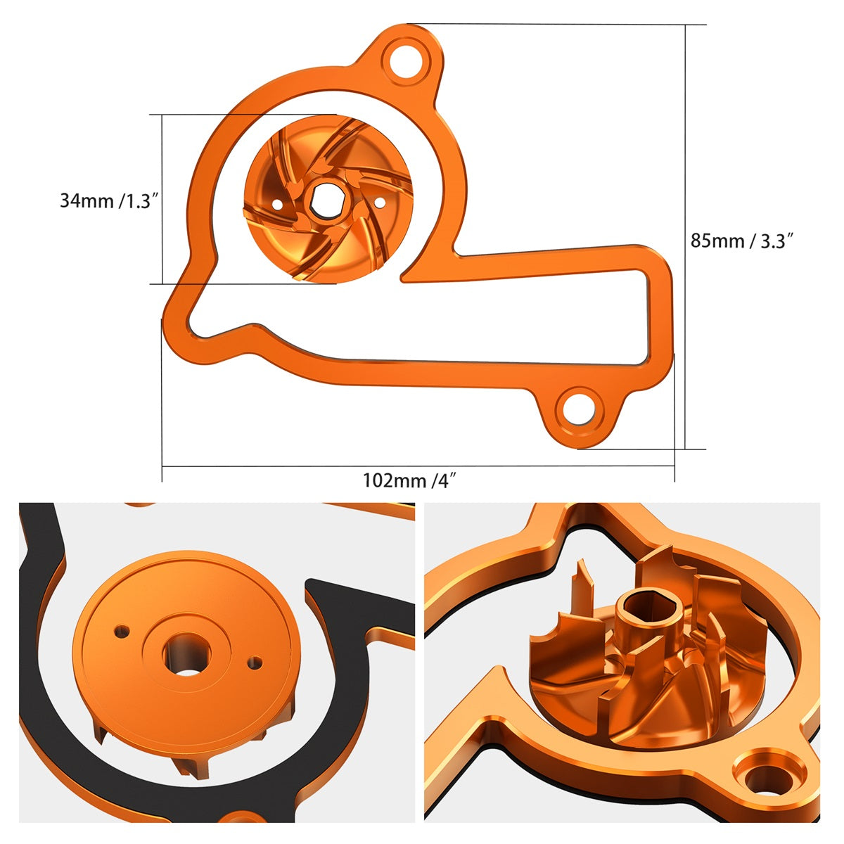 Water Pump Cooler Impeller Spacer Kit For HUSQVARNA / GAS GAS 250 350 2023-2024