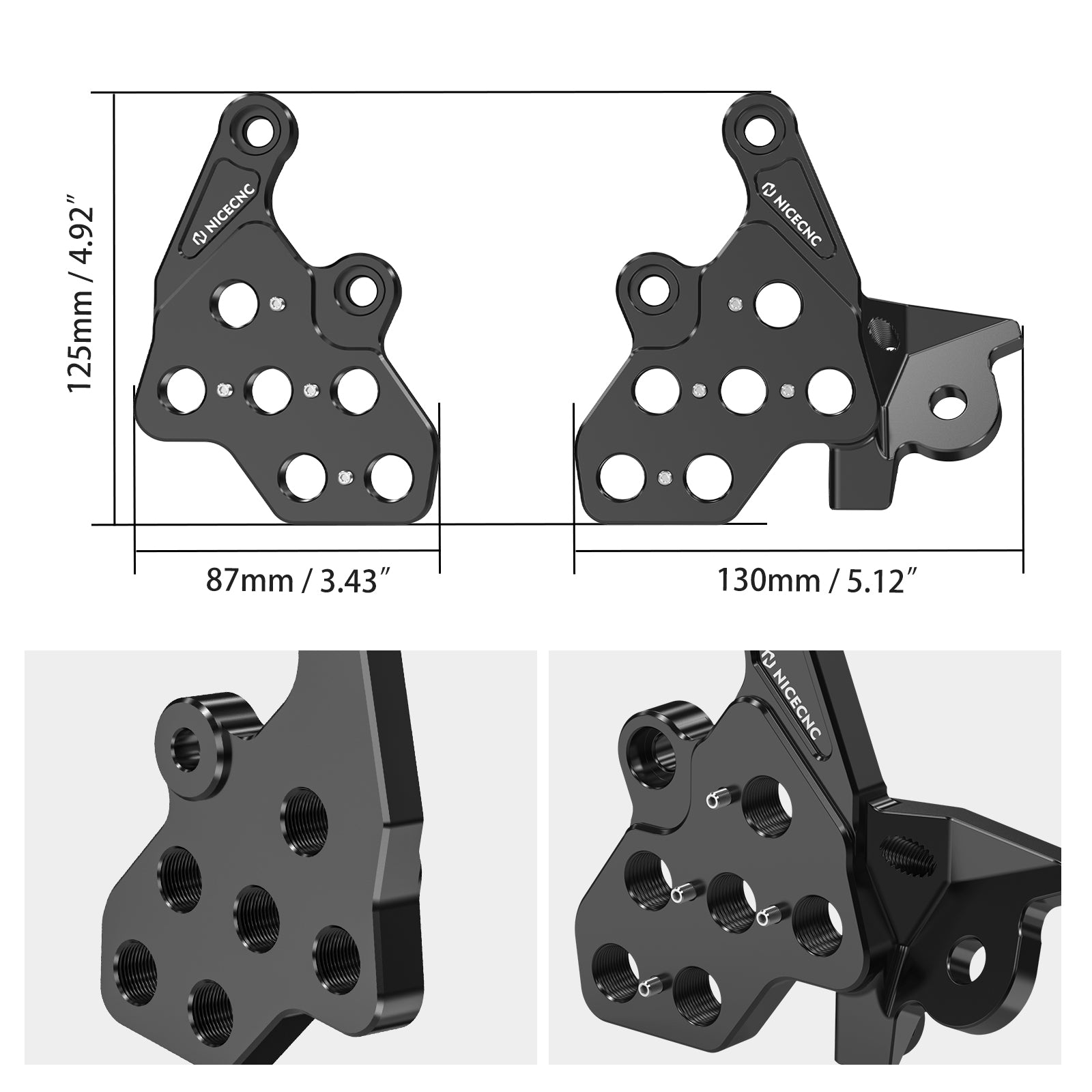 Pair Foot Pegs Bracket Package For Surron Light Bee X/ S/ L1E Segway X160 X260