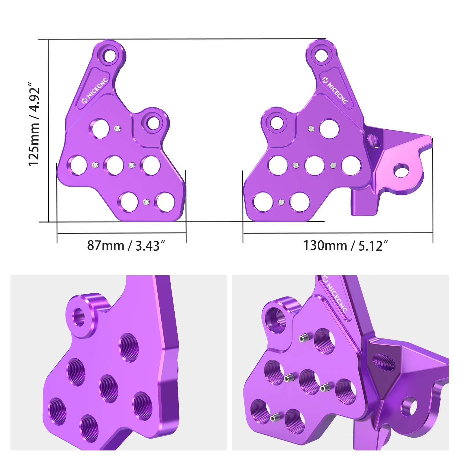 Pair Foot Pegs Bracket Package For Surron Light Bee X/ S/ L1E Segway X160 X260