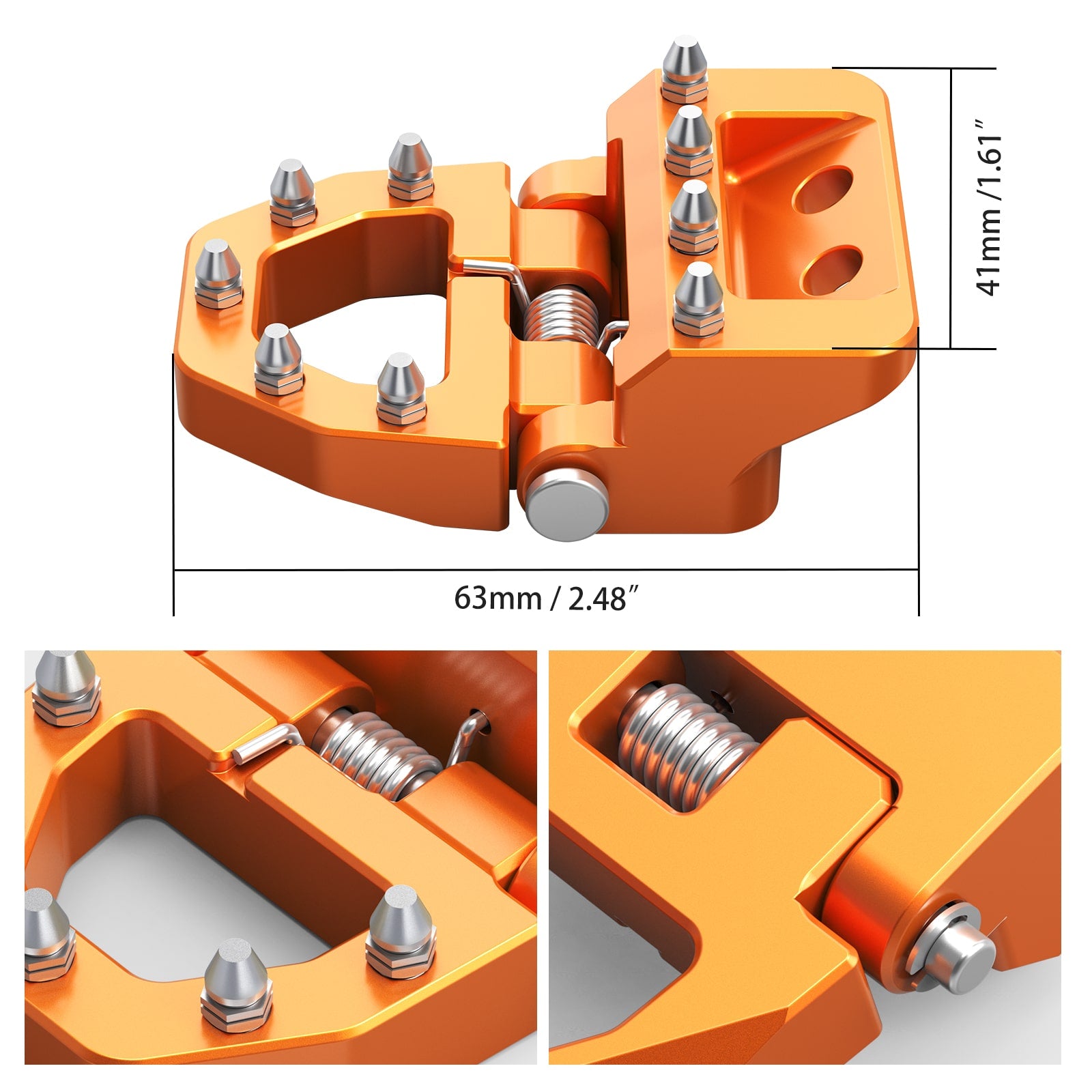 Folding Dual Control Stepped Brake Pedal Plate Tip For KTM Husqvarna 2017-2024 GasGas 21-24