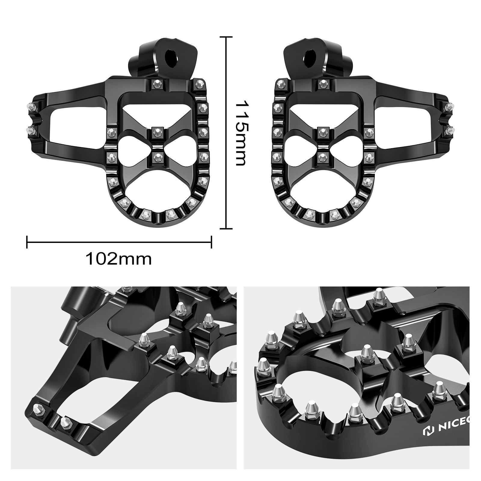 Forged Extender Foot Pegs Footrests For Yamaha Tenere 700 2019-2023 YZ250F YZ450F YZ85