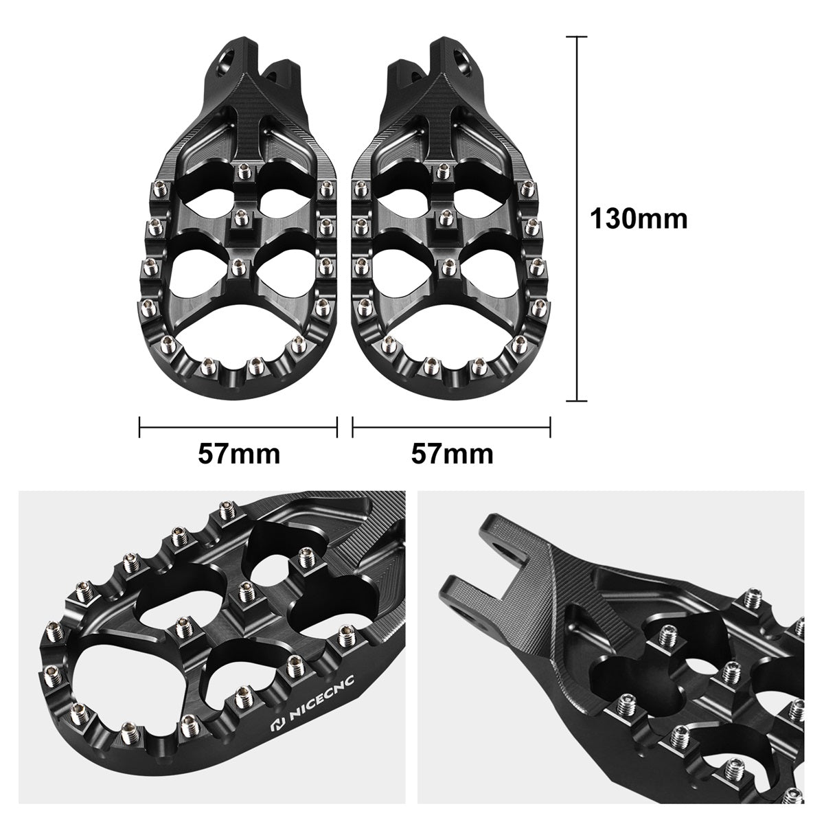 Wide Lengthened Enlarged Foot Pegs For Suzuki DRZ400S 2000-2024