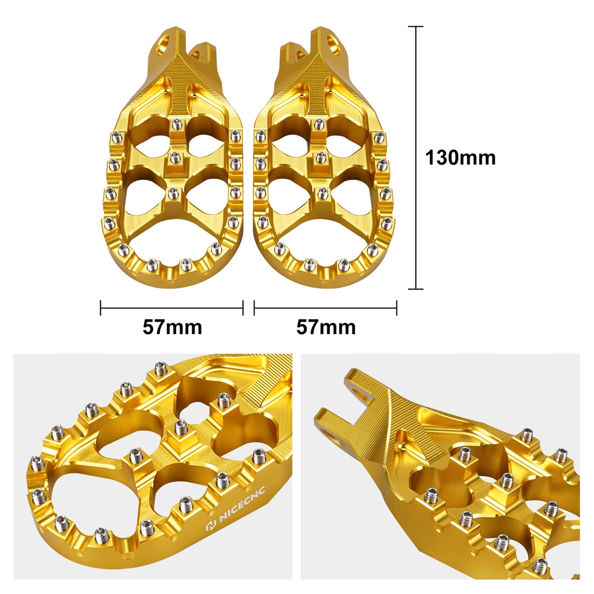 Wide Lengthened Enlarged Foot Pegs For Suzuki DRZ400S 2000-2024