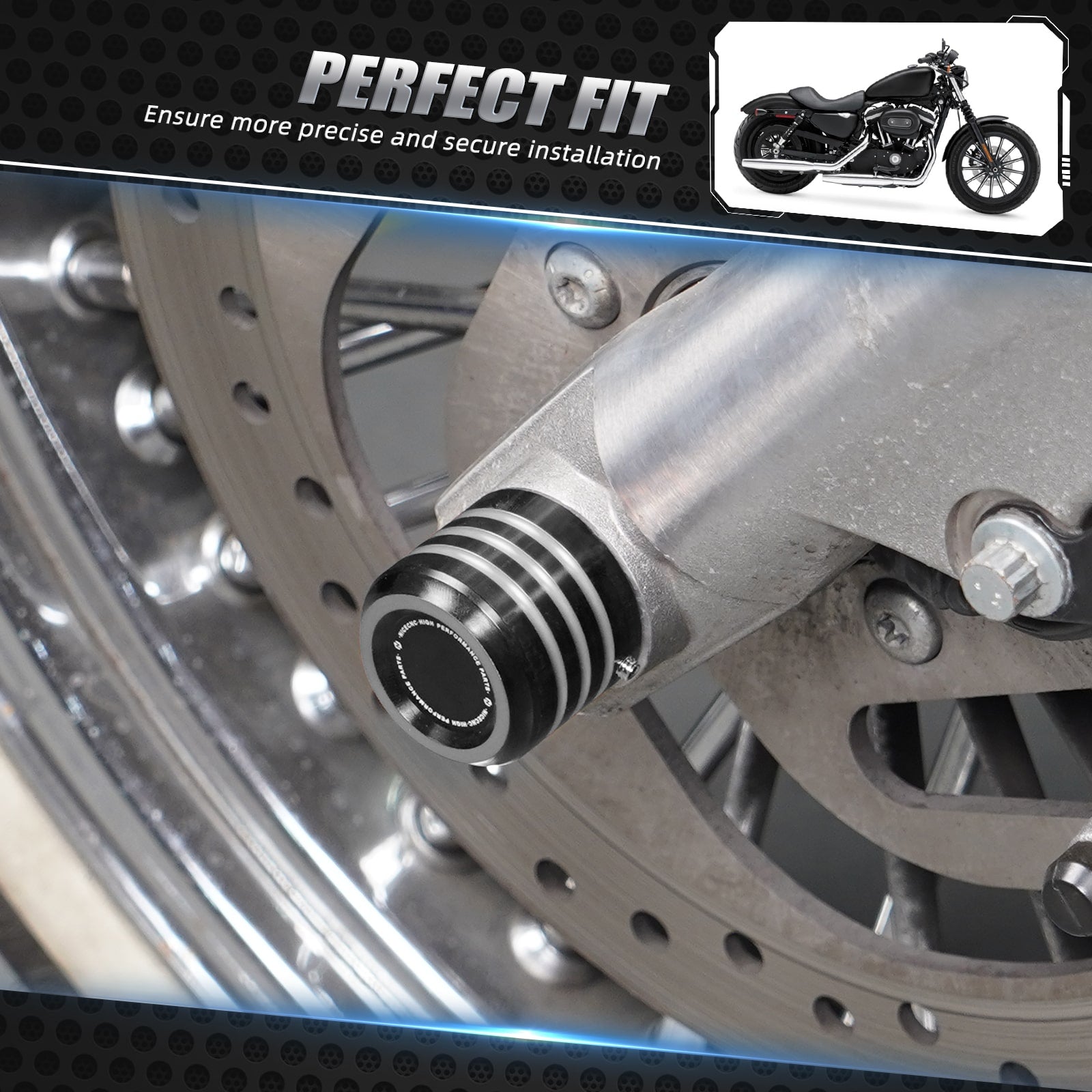 Front Axle Nut Covers Caps For Harley Davidson Sportster 1200 Iron 883 Forty Eight