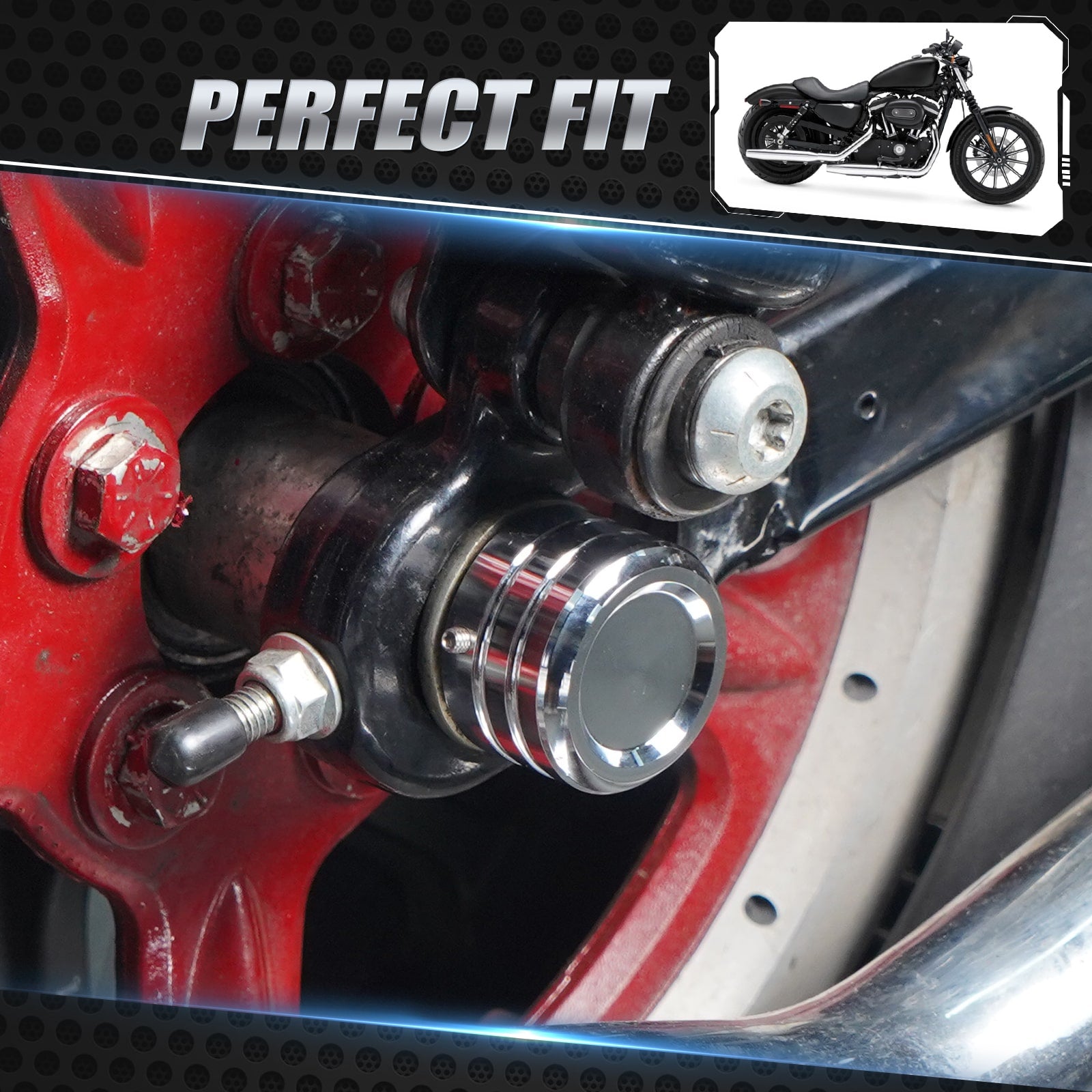 Front Axle Nut Covers Caps For Harley Davidson Sportster 1200 Iron 883 Forty Eight