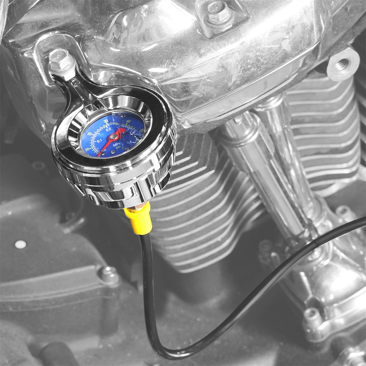 Engine Oil Pressure Gauge Kit For Harley Road King Street Glide Ultra Limited