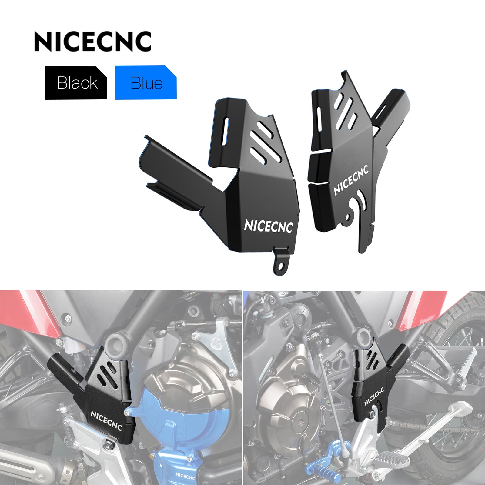 NICECNC Motorcycle Frame Guard Cover For Yamaha Tenere 700 /XTZ 700 2019-2024