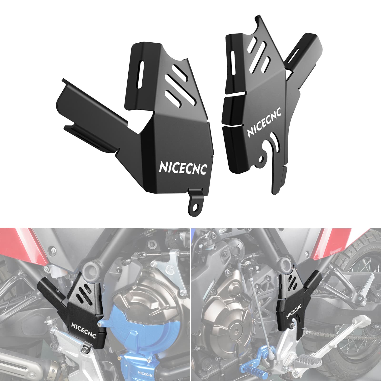 NICECNC Motorcycle Frame Guard Cover For Yamaha Tenere 700 /XTZ 700 2019-2024