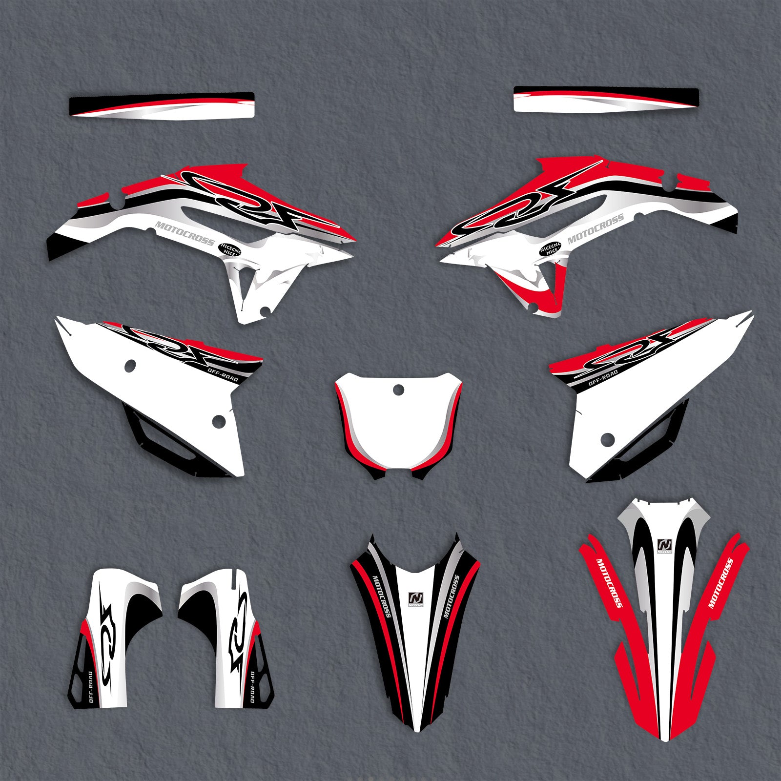 Full Graphics Decals Stickers Kit For Honda CRF250 2022-2024