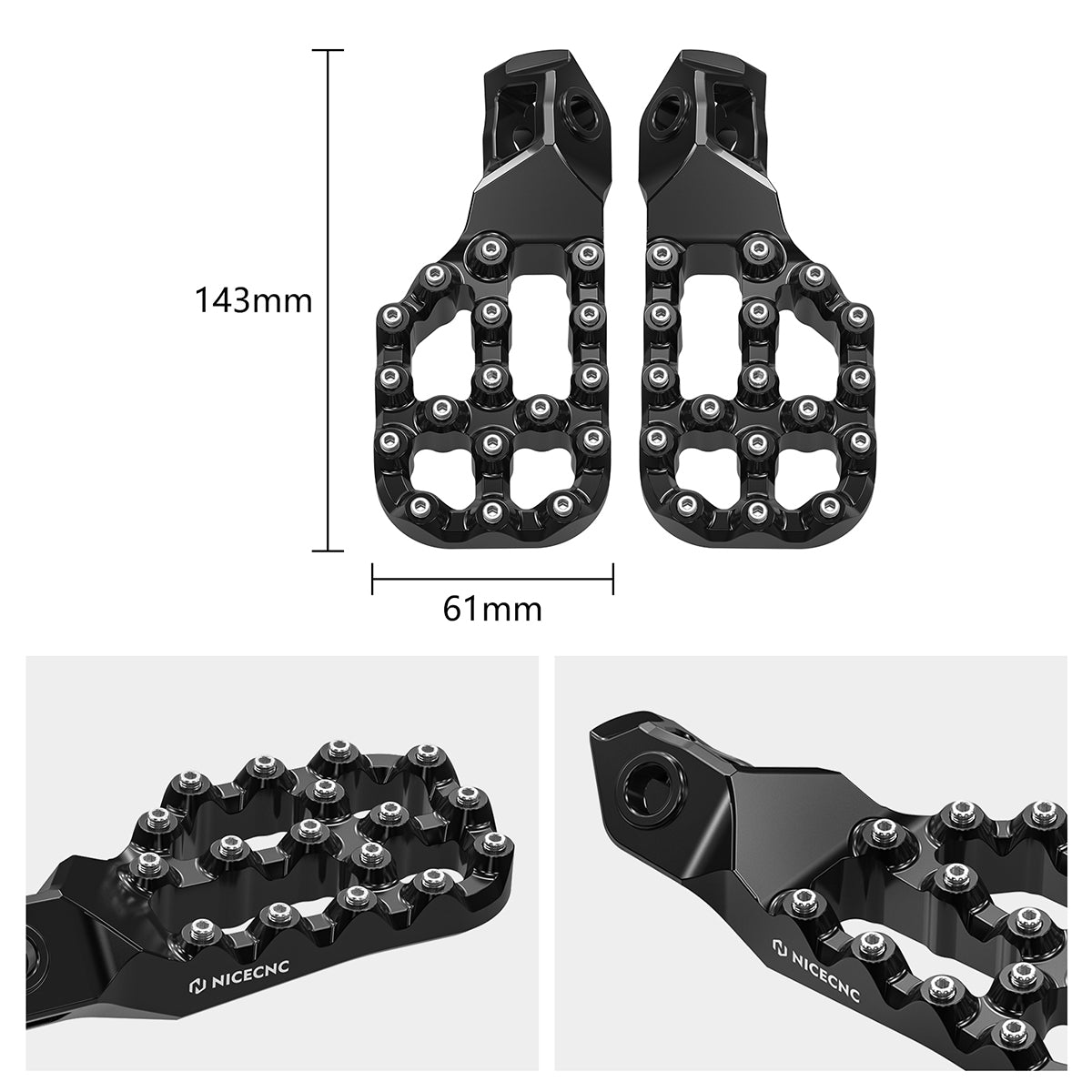 Offset Extender Foot Pegs Footrests For KTM 125-500 Husqvarna 125-501 2023-2024 GasGas 2024