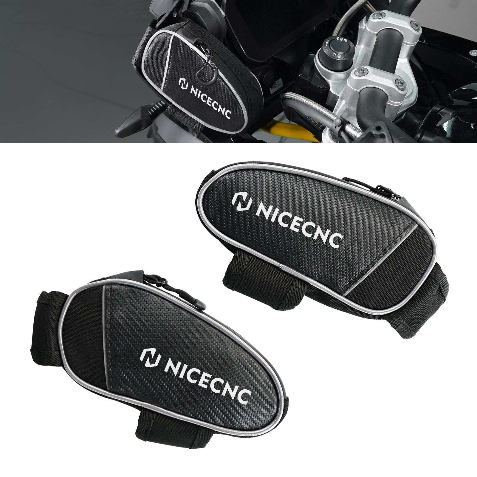 2PCS Fairing Side Storage Bags 900D PVC Oxford Fabric FOR BMW R1200GS LC ADV R1250GS ADV