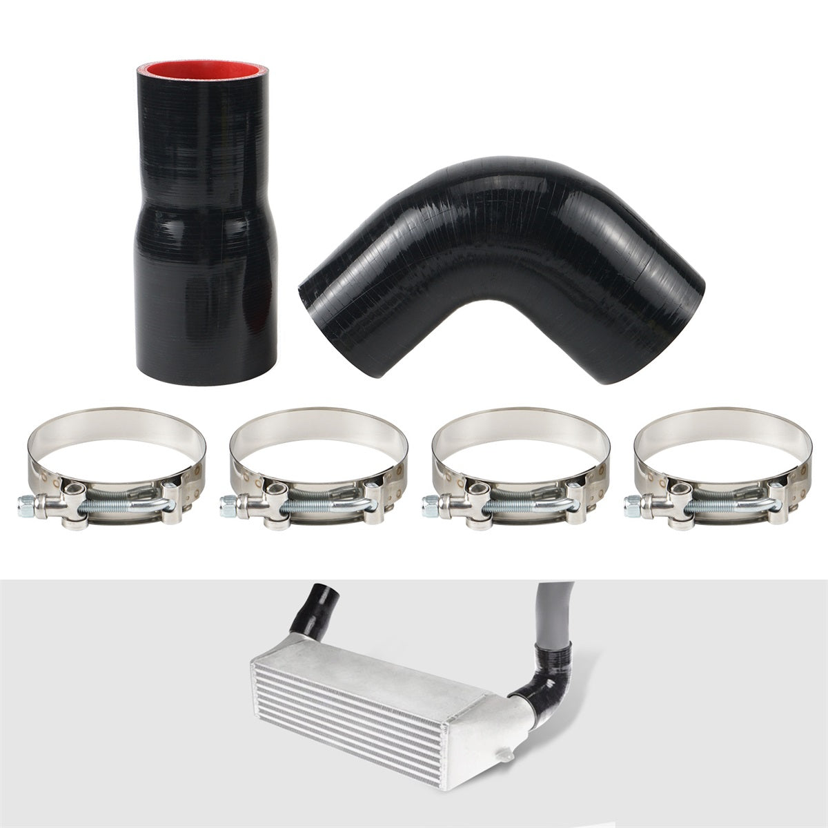 Intercooler Silicone Hose Pipe Clamps For BMW 135i 335i 335is E90 E92 N54 N55