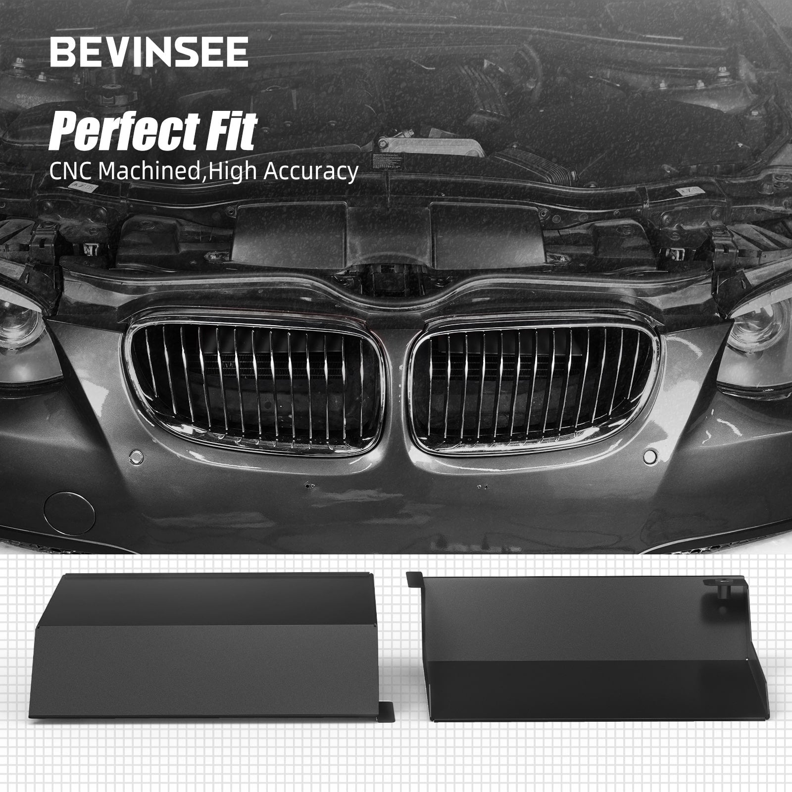 Pair Air Intake Scoops Air Inlet For BMW E90 E91 E92 E93 323i 325i 328i 330i 335i 335d