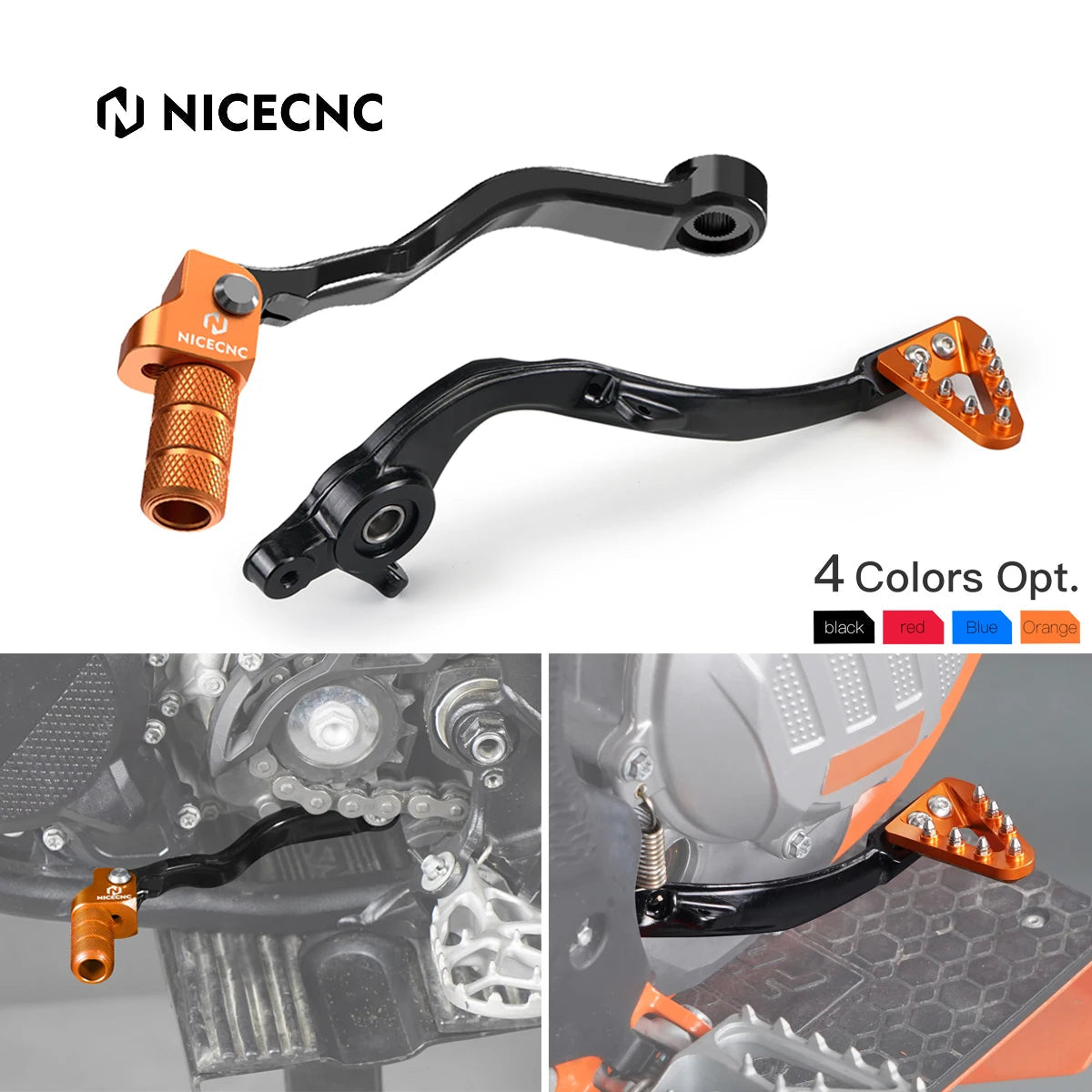 Forged Gear Shift Lever with Adjustable Brake Pedal Lever Kit For KTM HUSQVARNA GASGAS 2023-2024