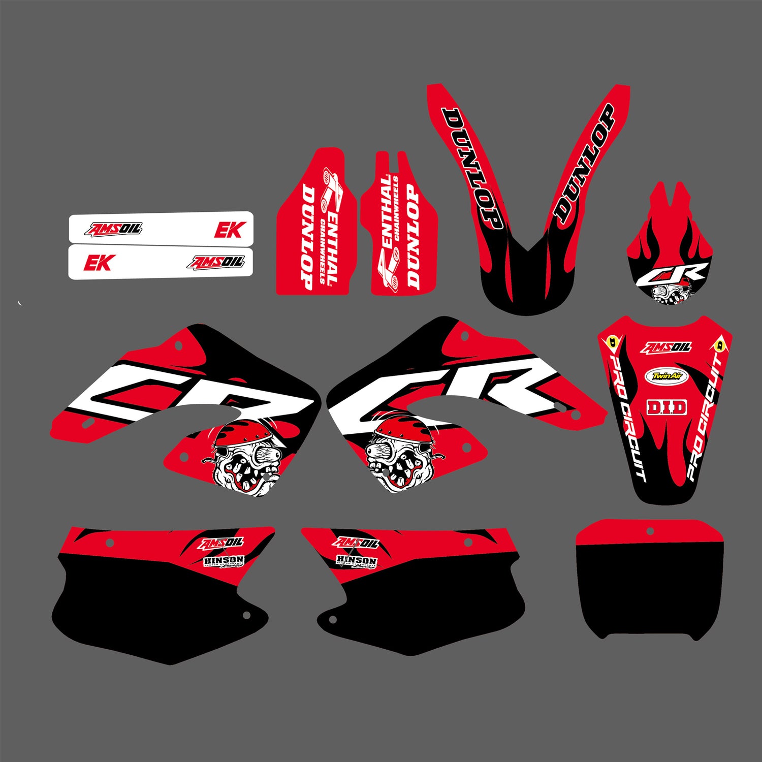 Motocross Full Graphics Decals Stickers for Honda CR125 CR250 2000 200