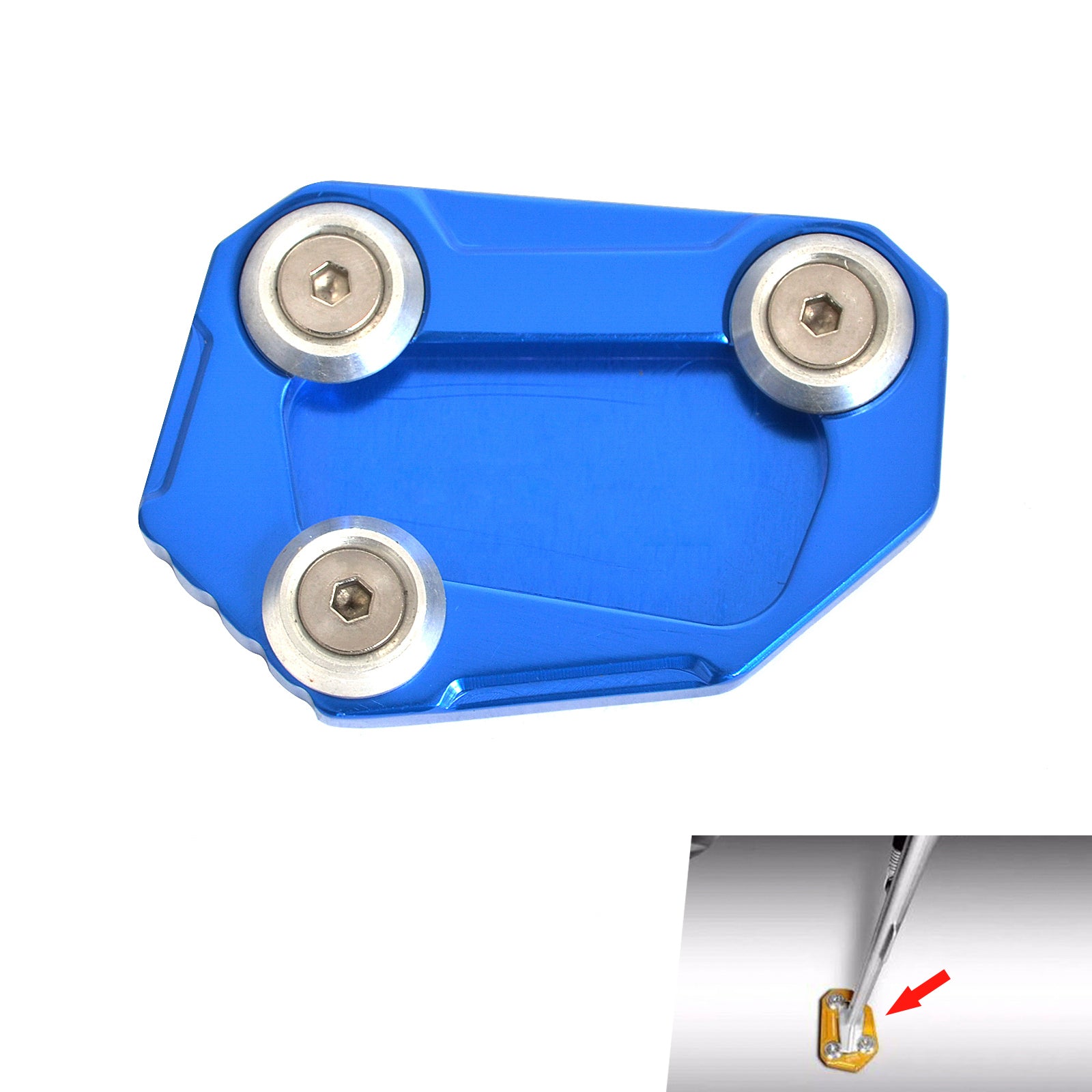 CNC Kickstand Side Stand Pad Plate For BMW S1000R S 1000R 2014-2016