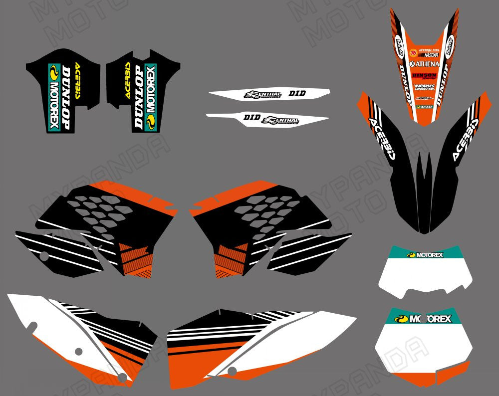 Motorcycle Graphic Stickers Kits For KTM EXC 2008-2011