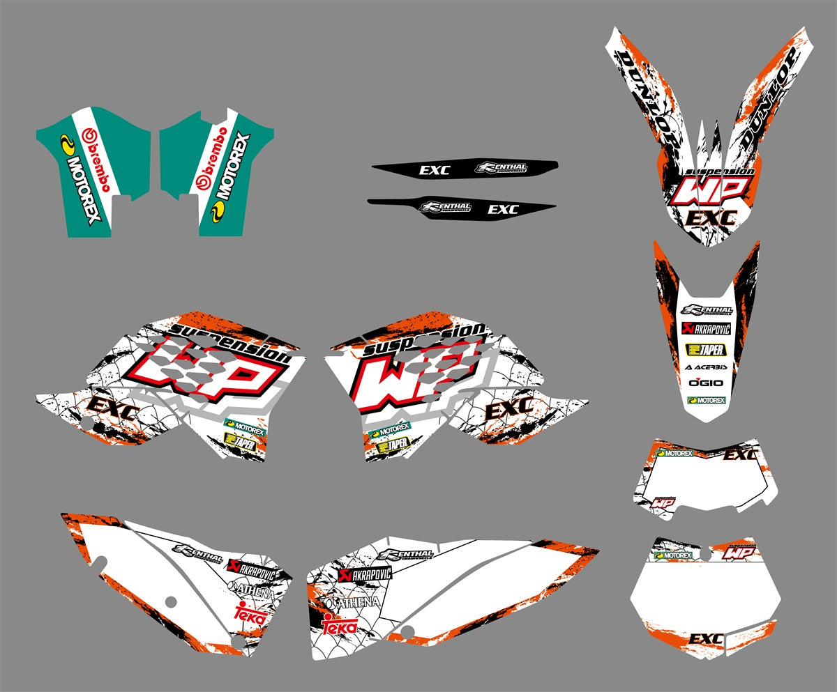 Motorcycle Graphic Stickers Kits For KTM EXC 2008-2011