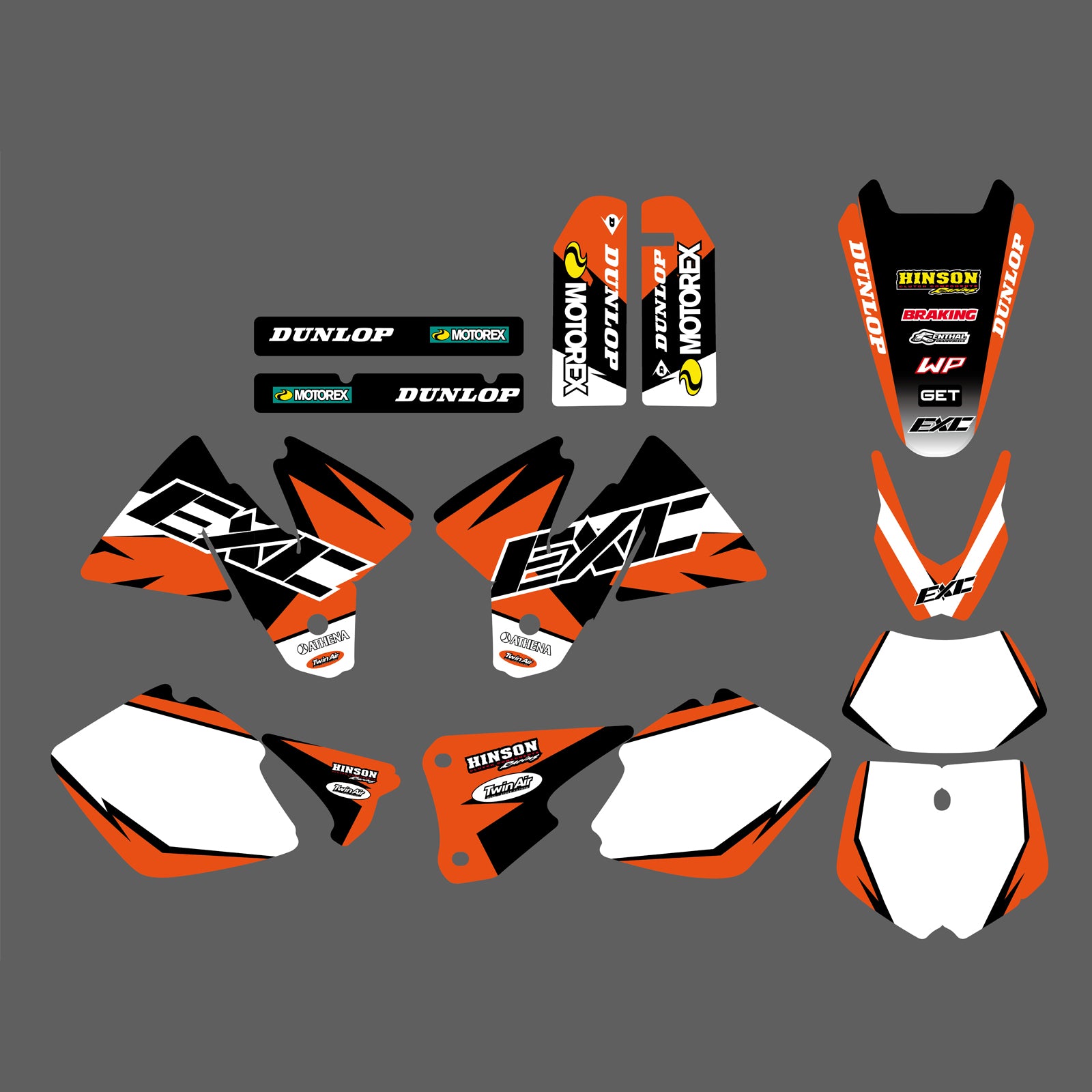 Motorcycle New Style Team Decals Sticker Kits For KTM EXC 125-400 98-00