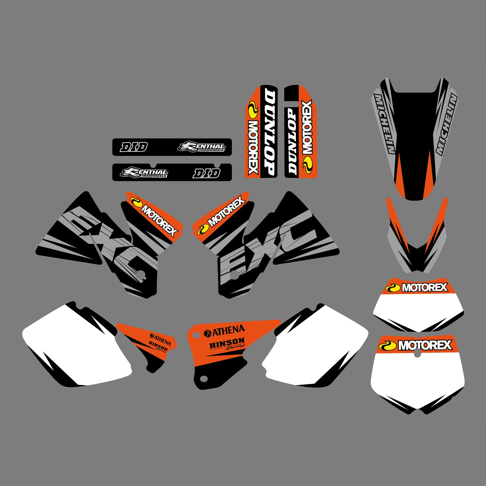 Motorcycle New Style Team Decals Sticker Kits For KTM EXC 125-400 98-00