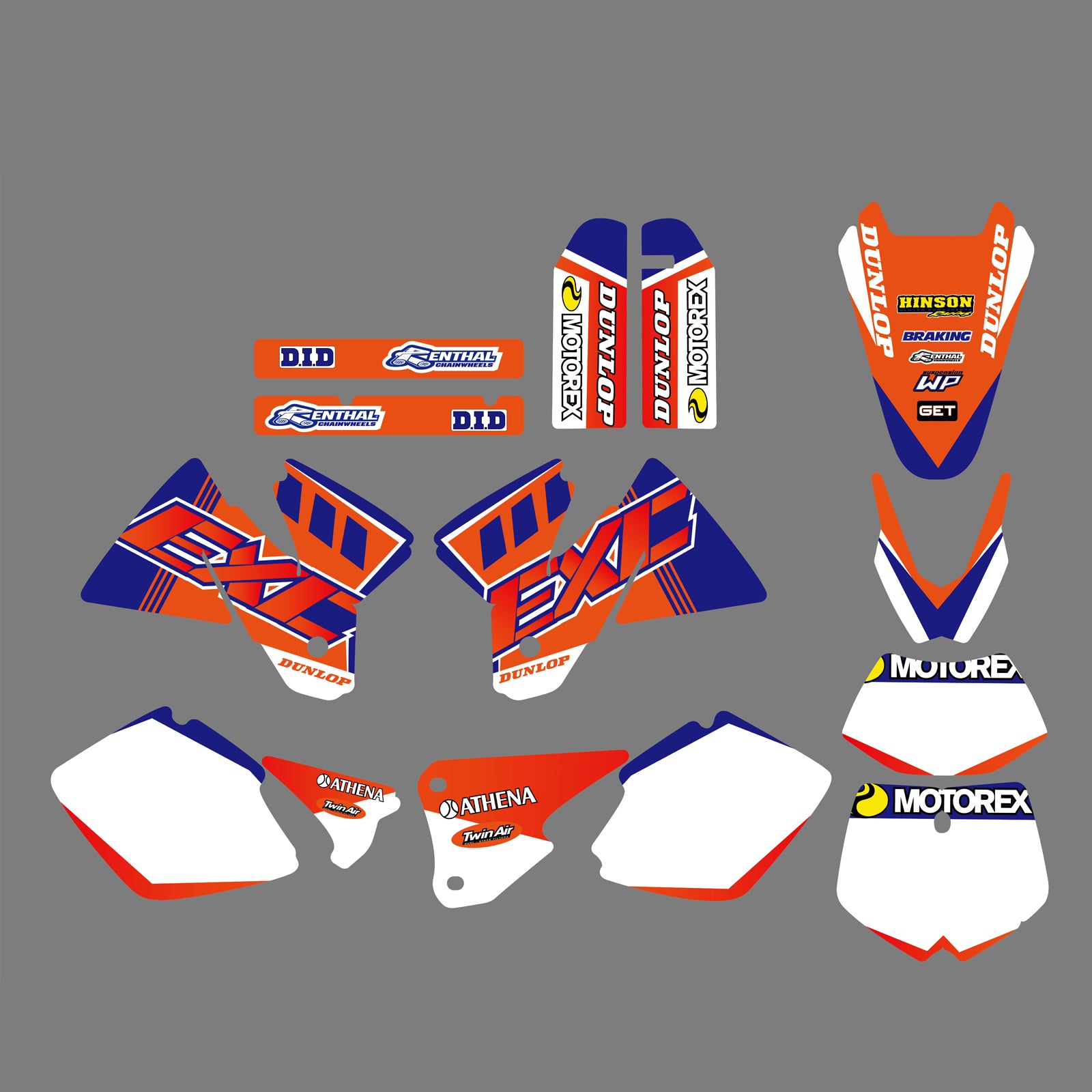 Motorcycle New Style Team Decals Sticker Kits For KTM EXC 125-400 98-00