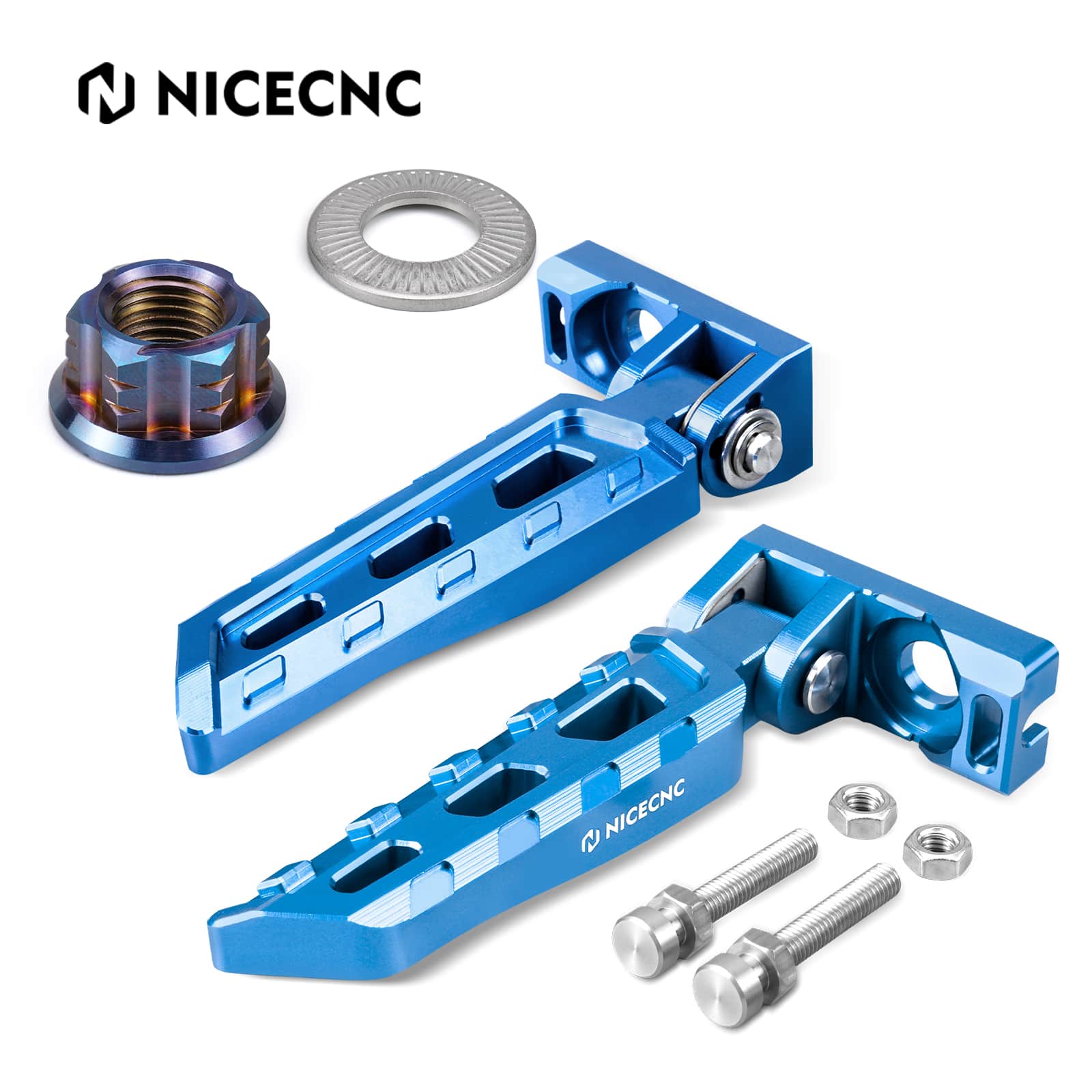 Chain Tensioner Adjuster Blocks & Rear Stund Pegs For Surron Light Bee X/ S/ L1E Segway X160 X260