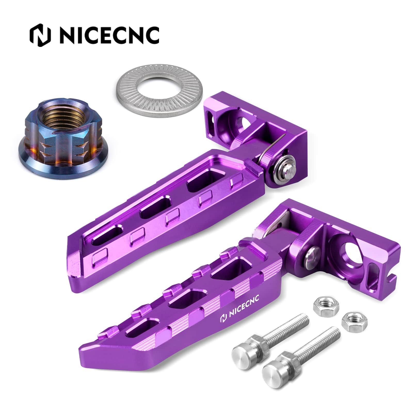 Chain Tensioner Adjuster Blocks & Rear Stund Pegs For Surron Light Bee X/ S/ L1E Segway X160 X260