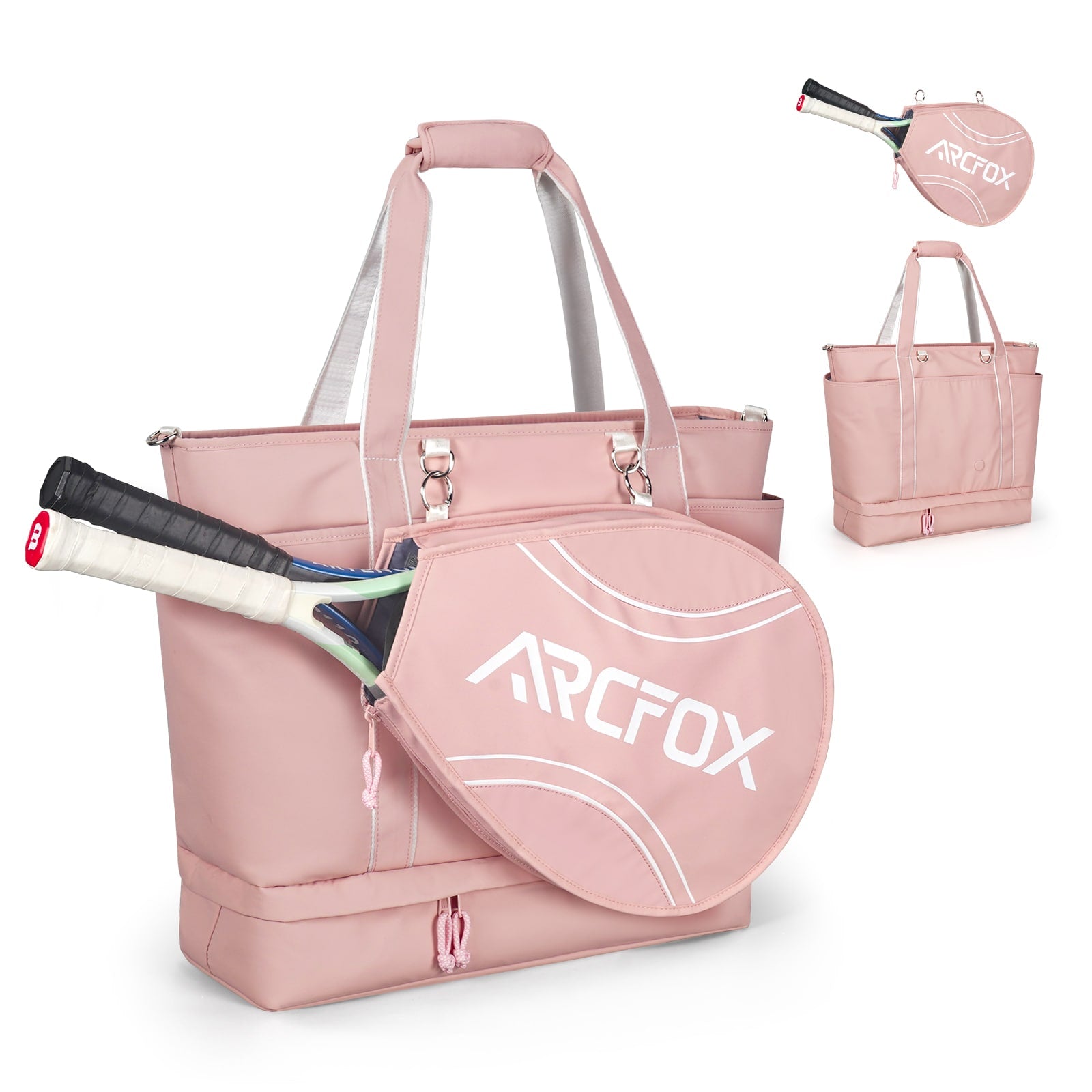 ARCFOX Tennis Tote Bag Tennis Racket Shoulder Bag Multifunction Large Capacity