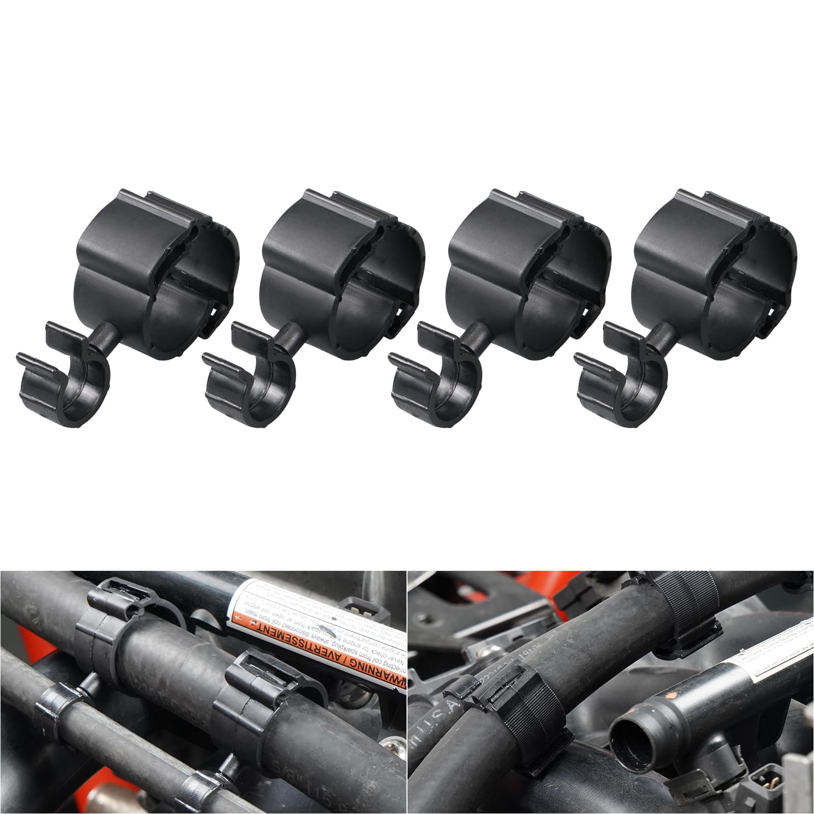 4PCS UTV Coolant Hose Separator Clamps Adjustable For Can Am X3 2017-2023