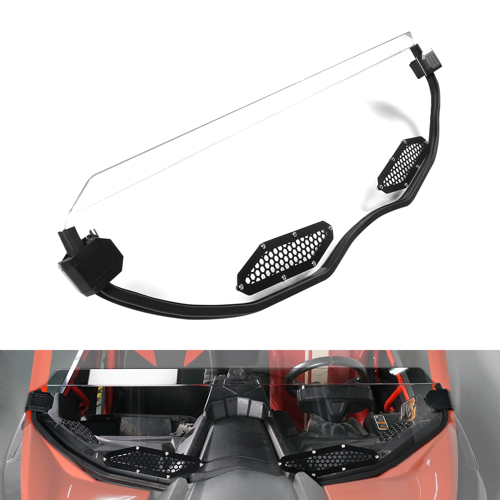 Front Half Windshield Hard Coating UV Resistant For Can-Am X3 2017-2024