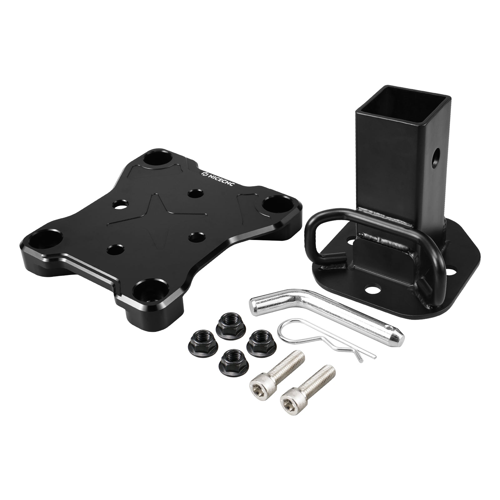 28MM UTV Rear Radius Rod Plate with 1500 Lbs Hitch Receiver Tool Kit For Can Am X3