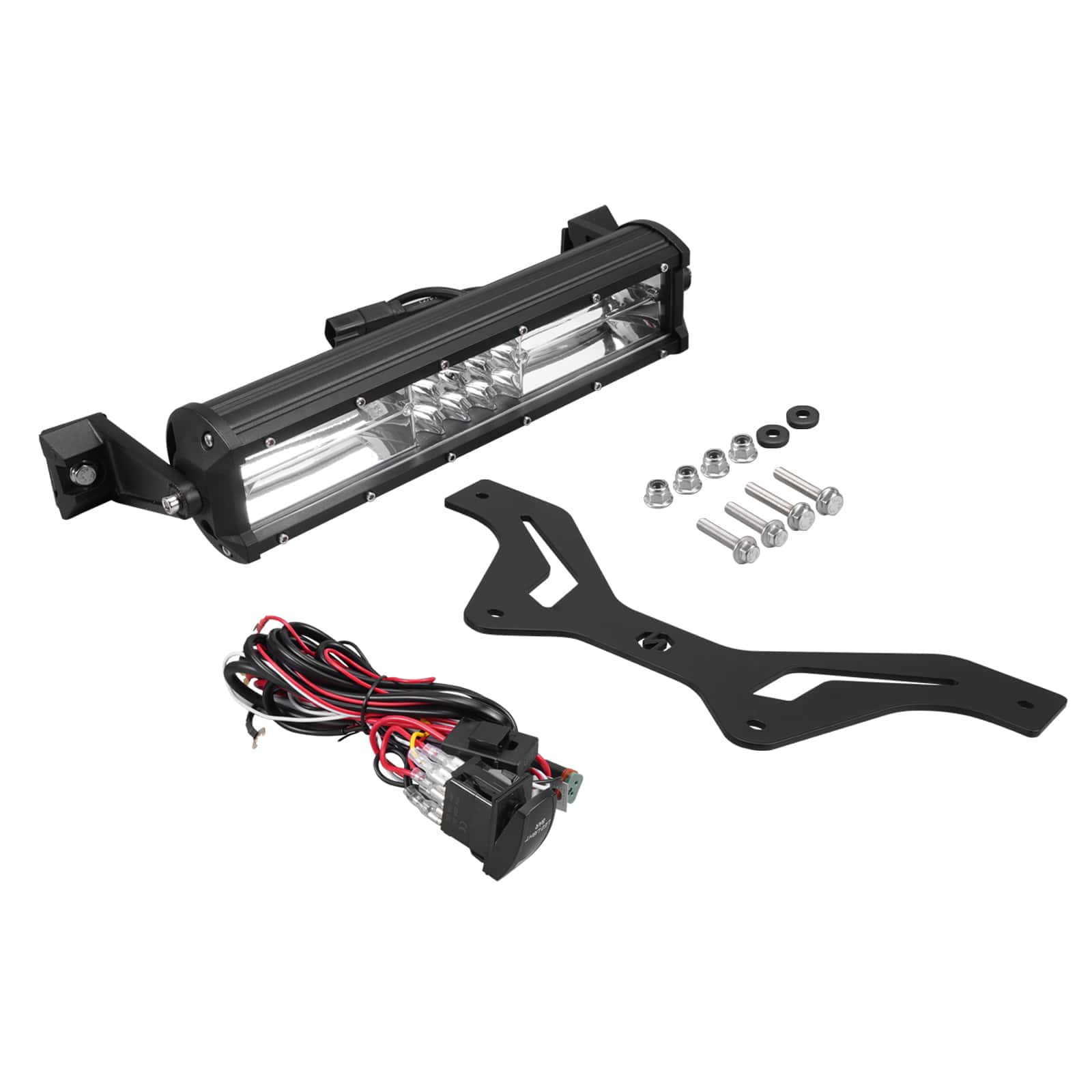 UTV 12 Inch Adjustable Shock Tower Mount LED Light Bar with Bracket For Can Am X3 2017-2023