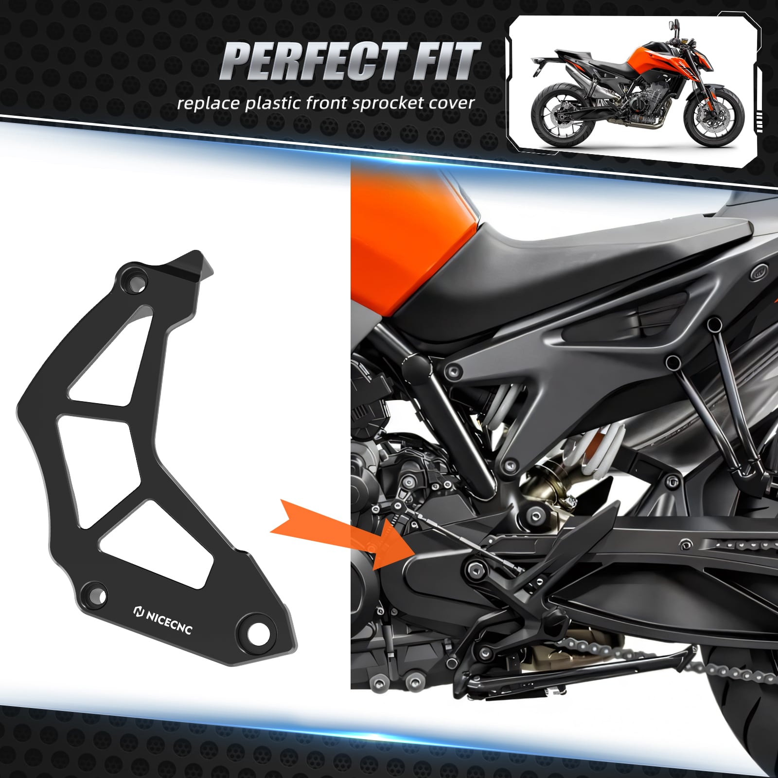 Chain Guard Cover Case Saver For KTM 790/890 Duke/Adv Husqvarna NORDEN