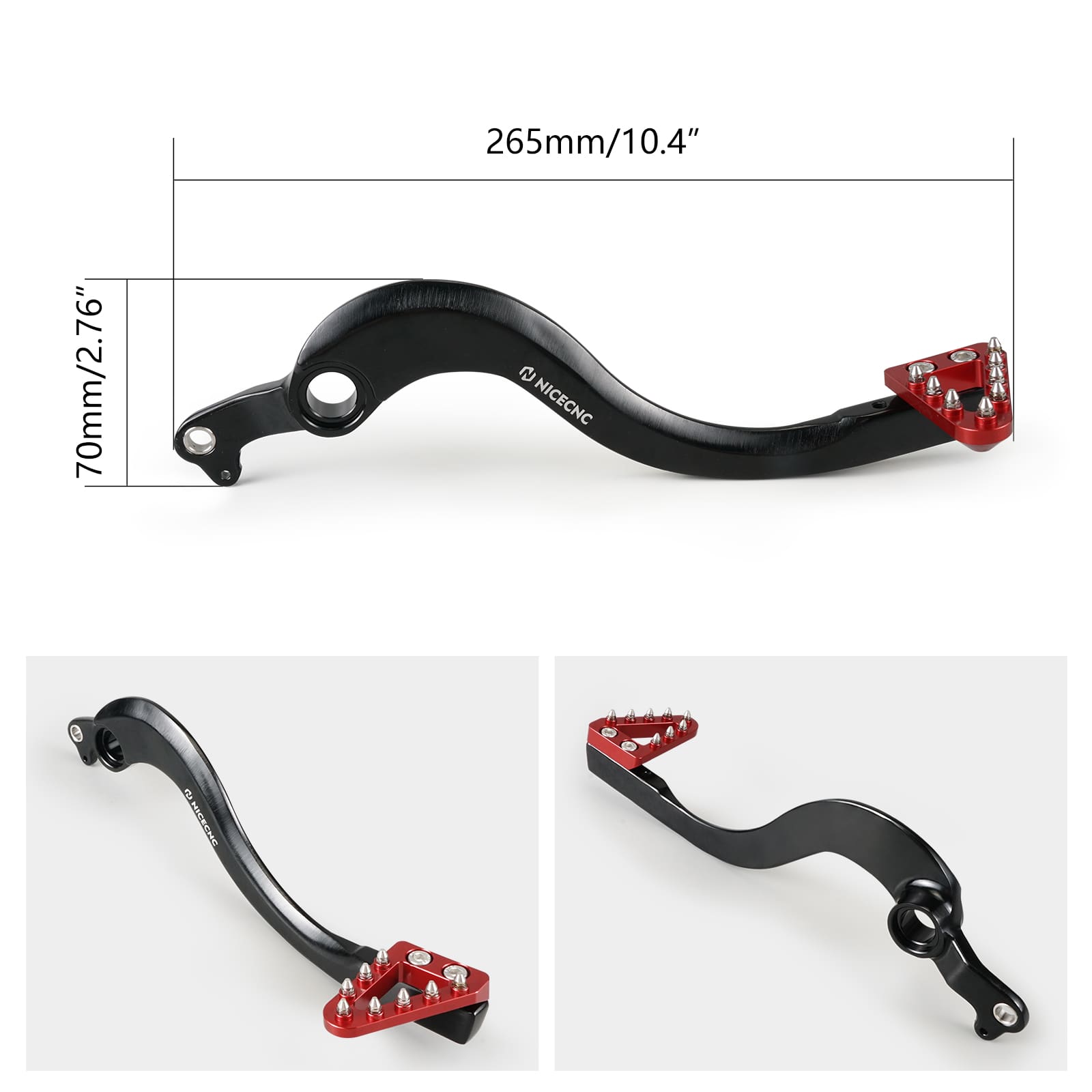  AnXin Motorcycle Rear Brake Pedal Foot Lever Folding Tip CNC  for CRF250R 2004-2023 CRF450R 2005-2023 CRF450RX 2017-2023 CRF250RX  2019-2023 Red : Automotive