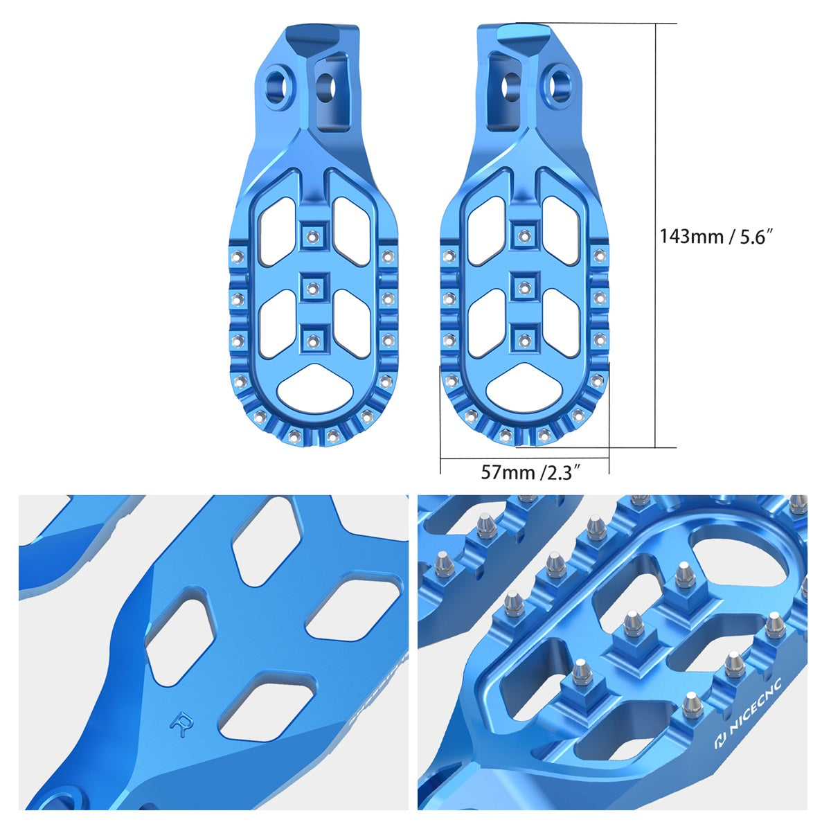 Forged Foot Pegs For KTM 2023-2024 XC/XCF/SX/SXF 125-500 Husqvarna FC/TC/FX/TX 125-501