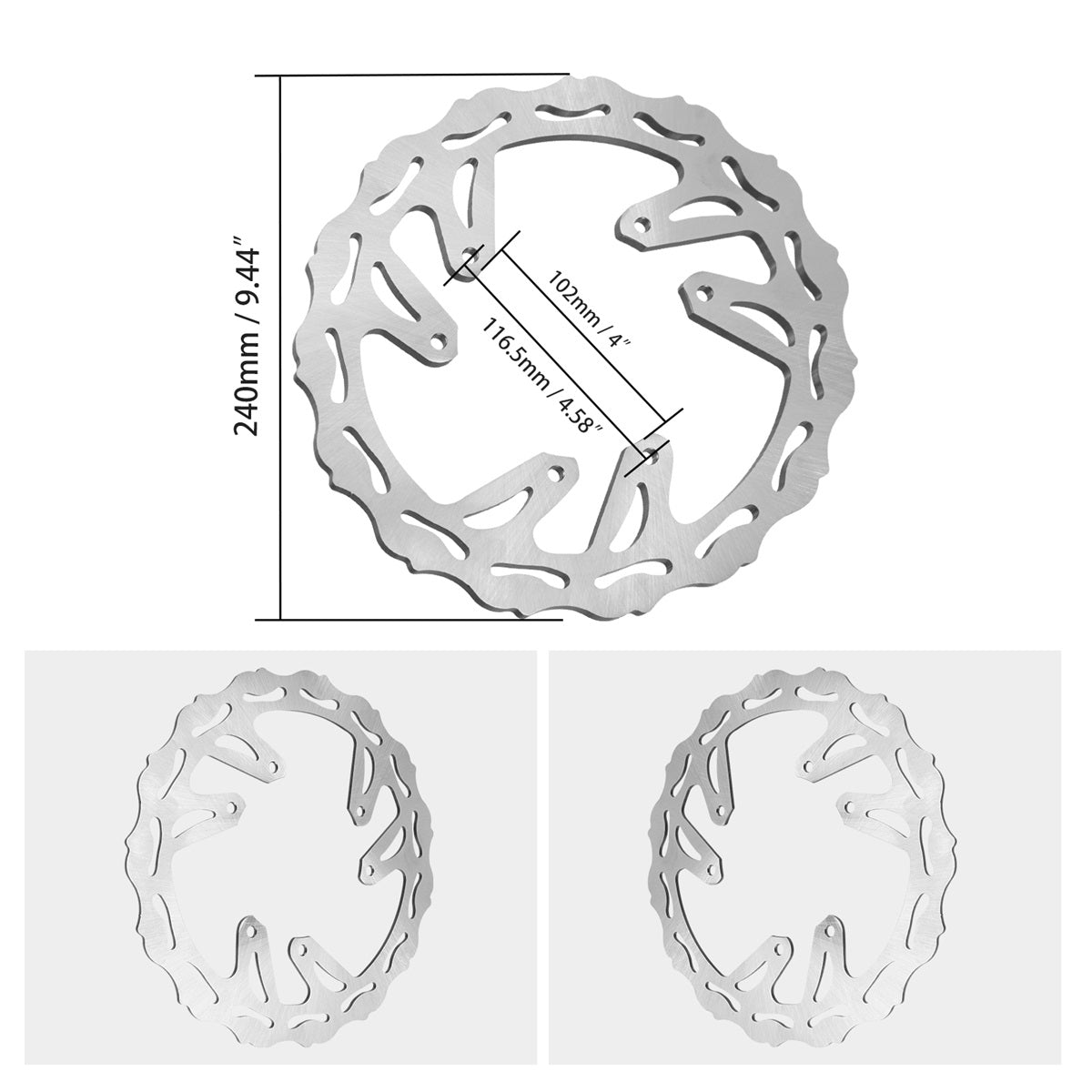 Front Brake Disc Rotor for Honda CR125R CR250R CRF250R/X CRF450R/X