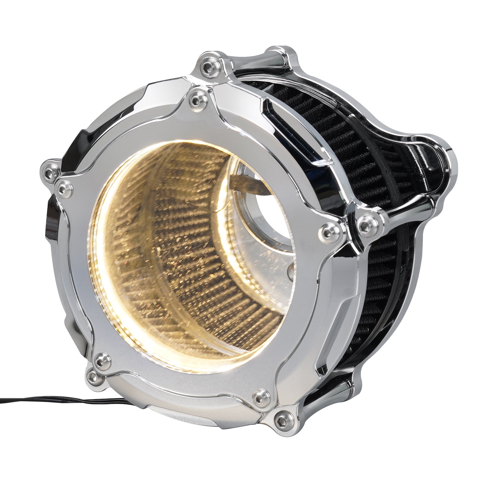 Air Intake Filter with LED Strip For Harley Softail Touring Models