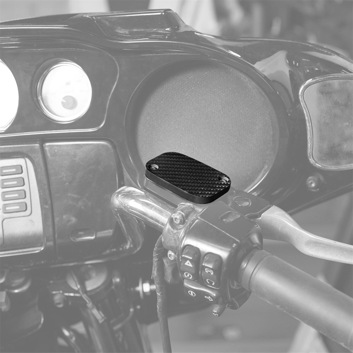 Carbon Fiber Front Brake Master Cylinder Cover For Harley Road King Electra Glide Road Glide