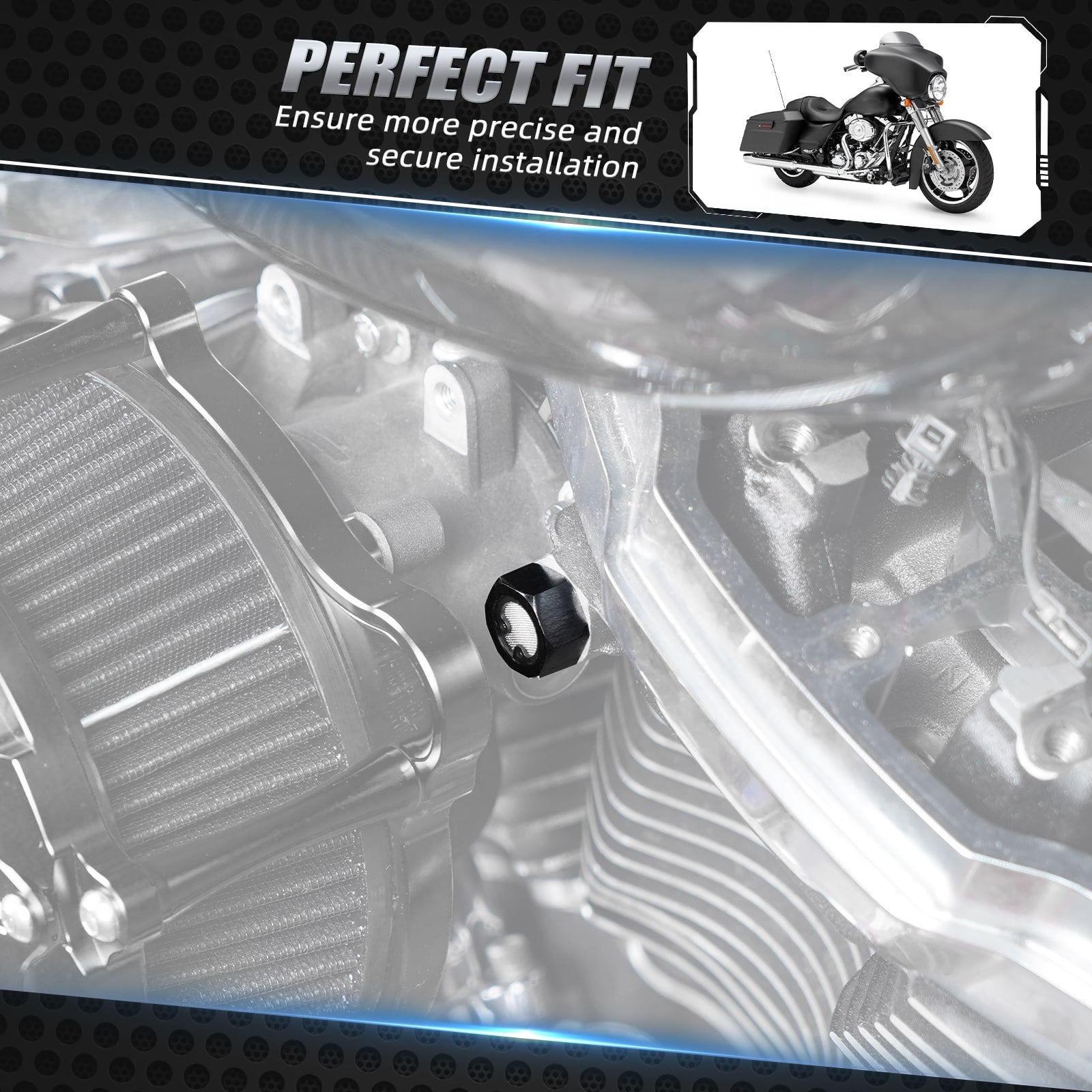 Pair Air Cleaner Breather Bolts For Harley Road King Street Glide Ultra Limited Freewheeler