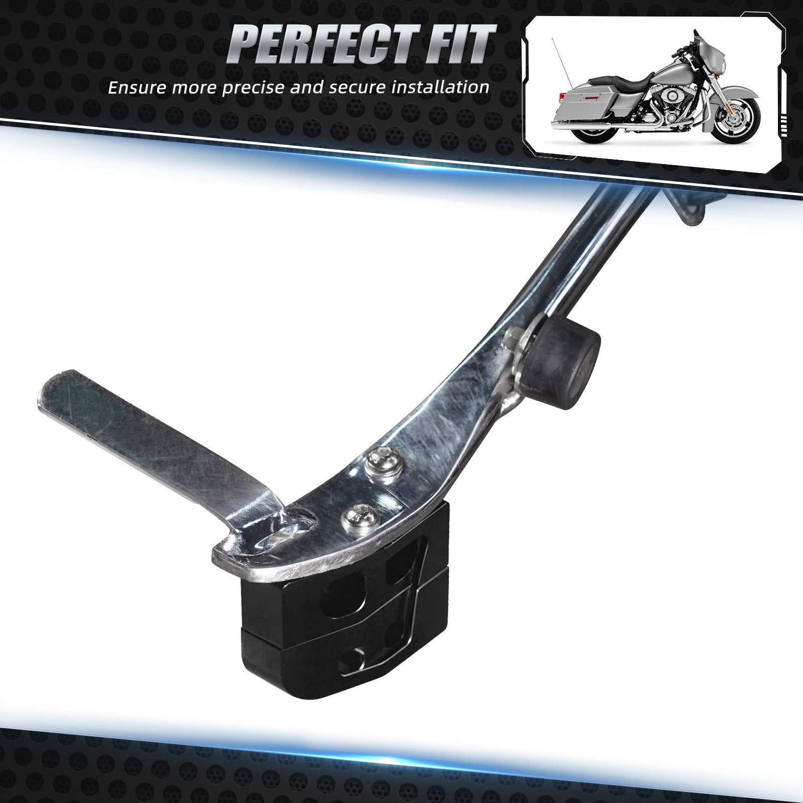 Kickstand Lift Blocks 1" / 2" Riser Extender Set For Harley Road King Electra Street Glide