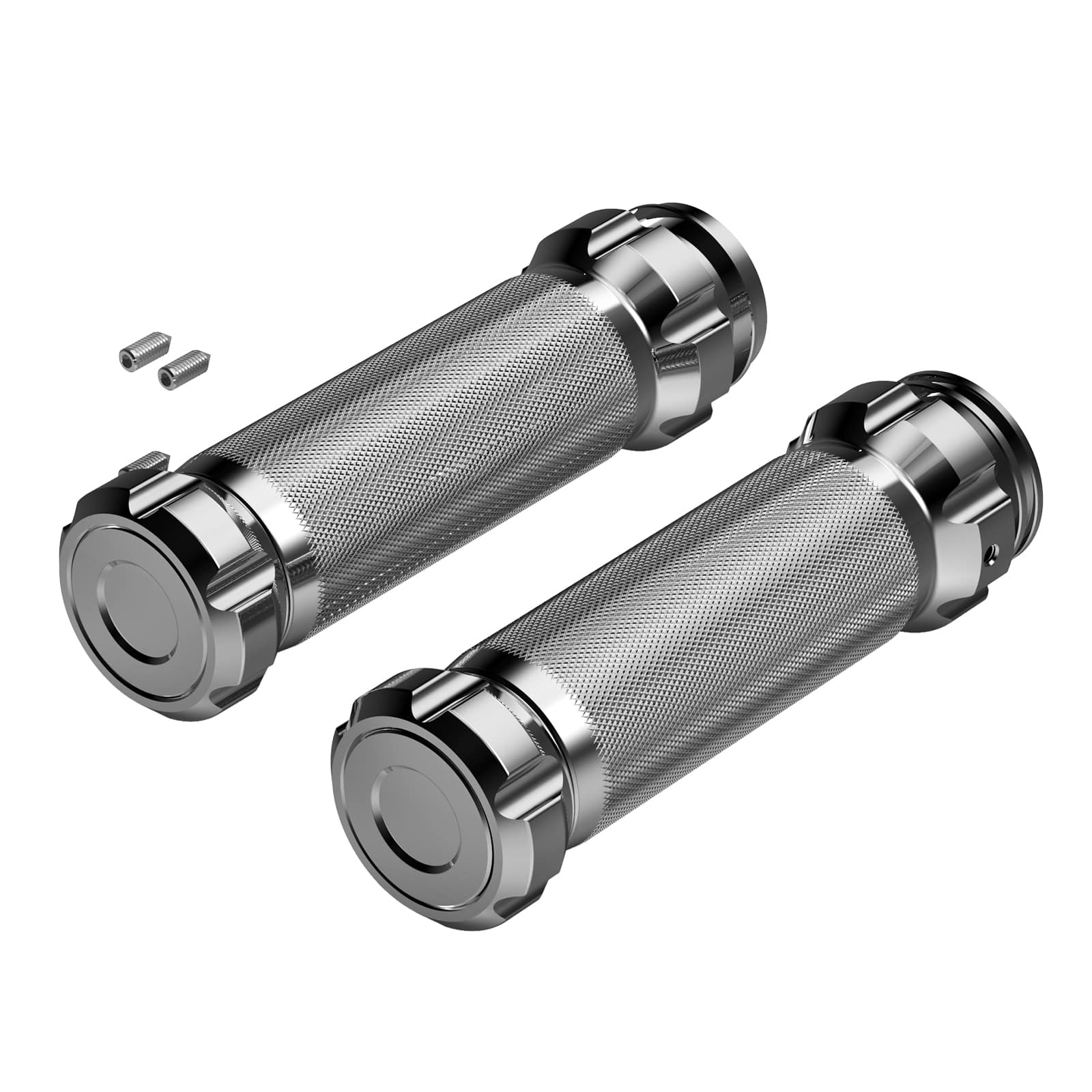 Chromed Chrome-Plating Handlebar Grips For Harley Road Glide Street Glide