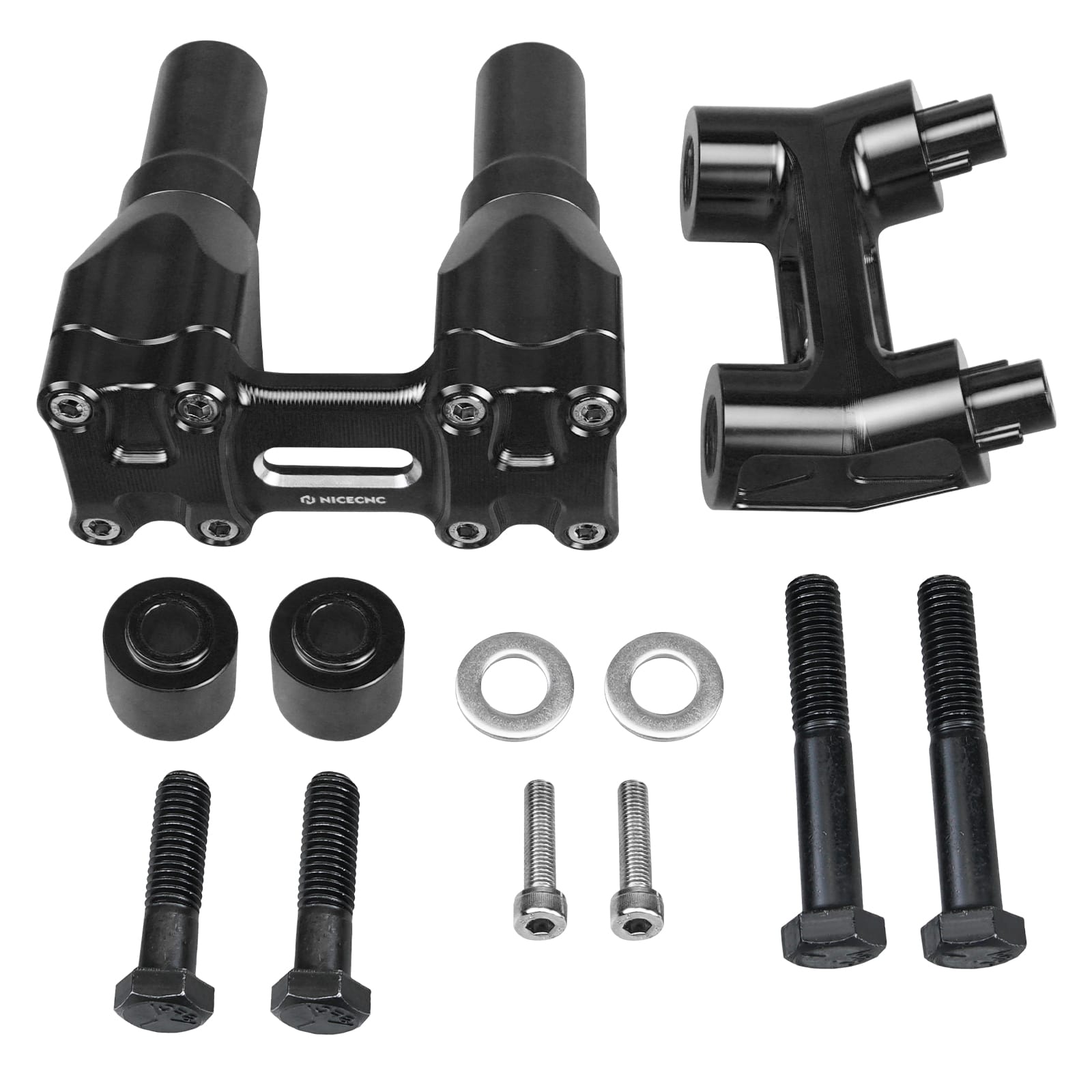 Modular Kickback Isolated Handlebar Risers For Harley Street Bob Sportster 1200 Softail