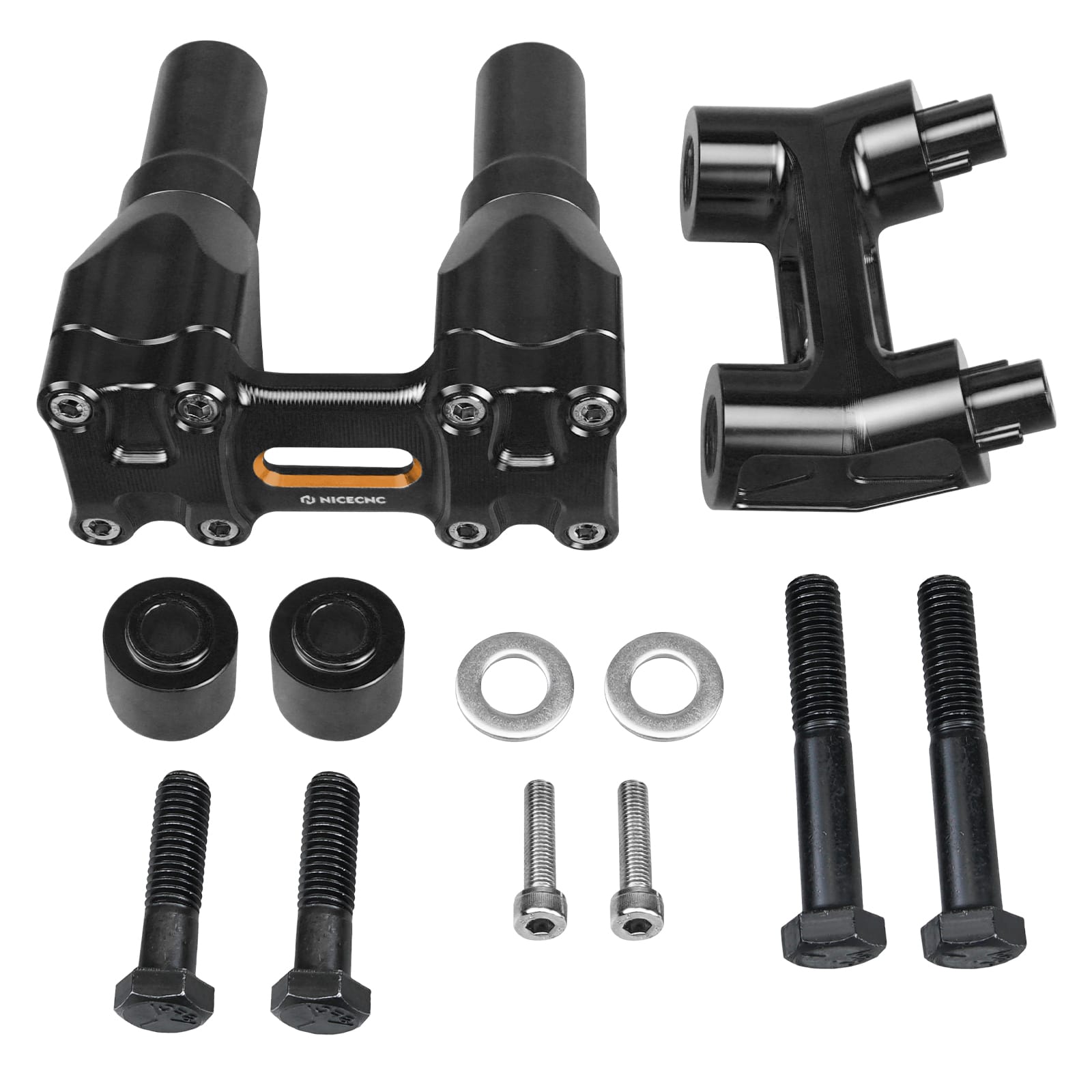 Modular Kickback Isolated Handlebar Risers For Harley Street Bob Sportster 1200 Softail