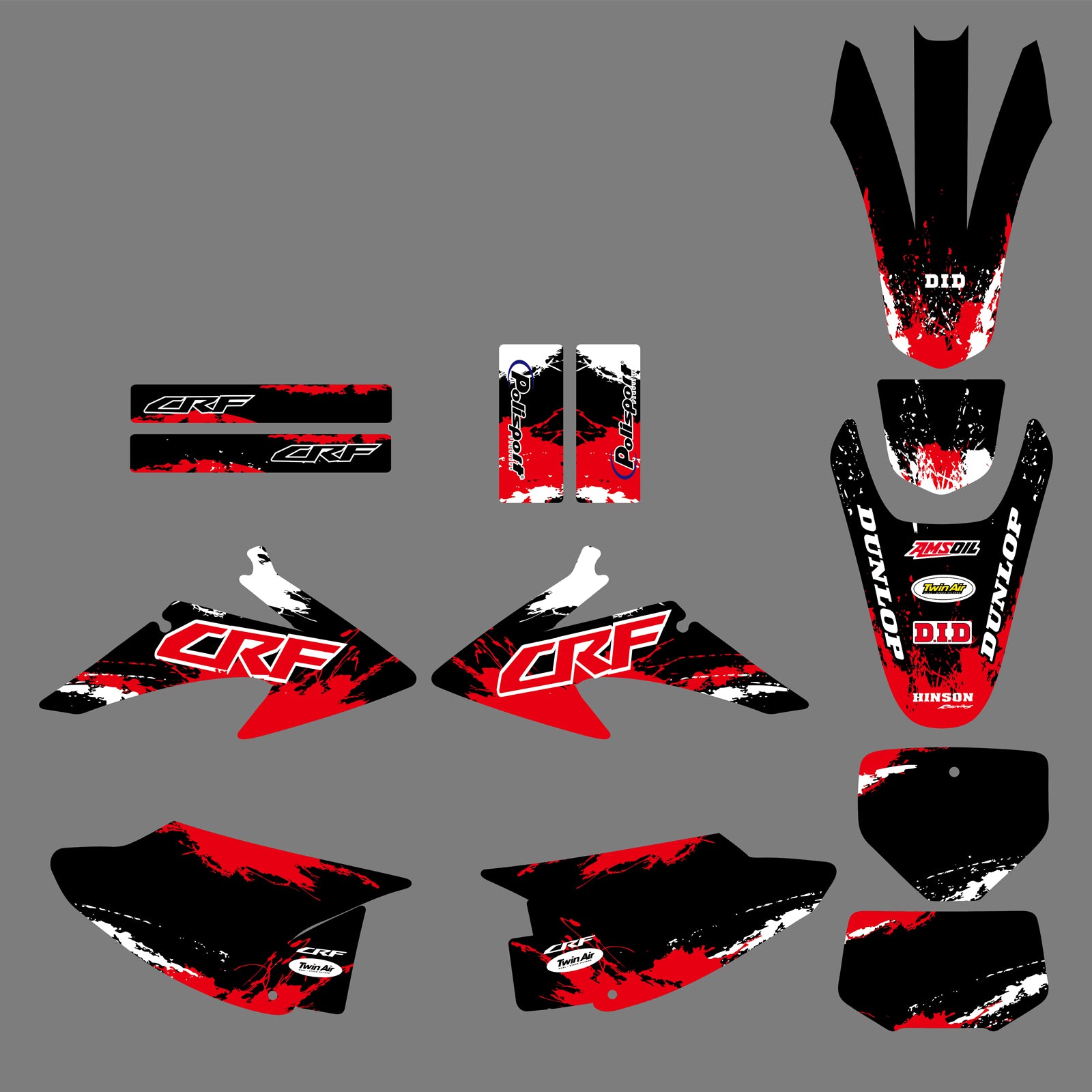 Motocross Full Graphics Decals Stickers For Honda CRF Trail 150-230 2008-2014