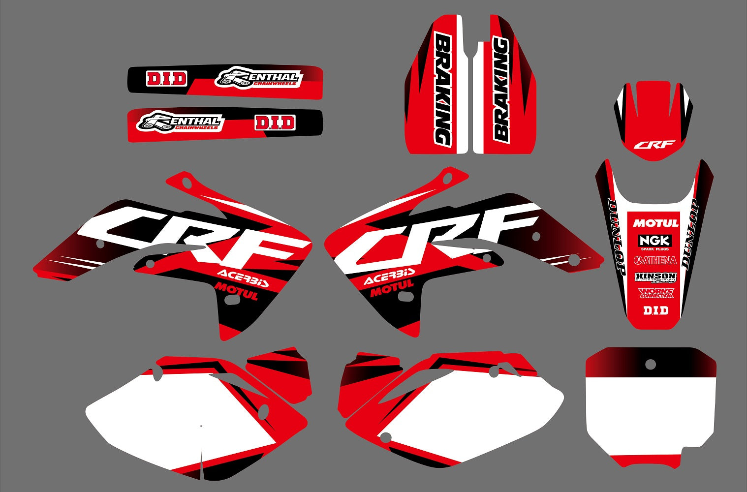 Graphic Decals Stickers Set For Honda CRF150R 2007-2022