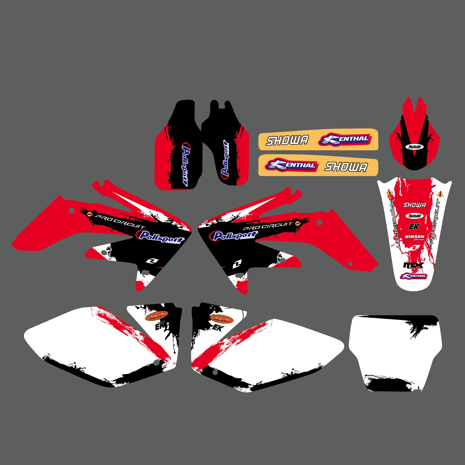 Team Graphics Backgrounds Decals Stickers For Honda CRF250 2004-2005