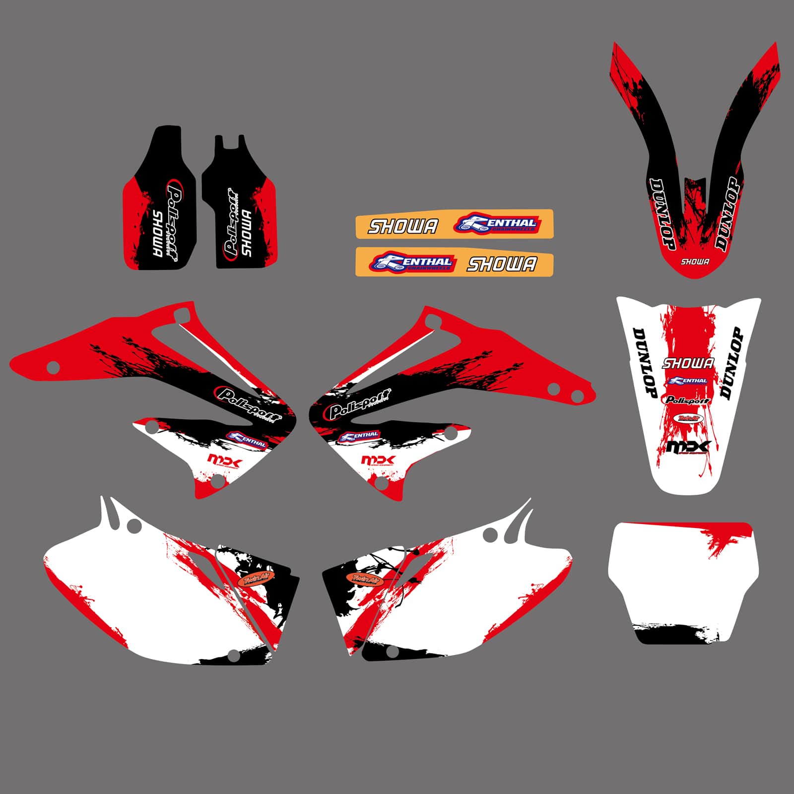 Team Graphics Backgrounds Decals Stickers For HONDA CRF450 2002-2004