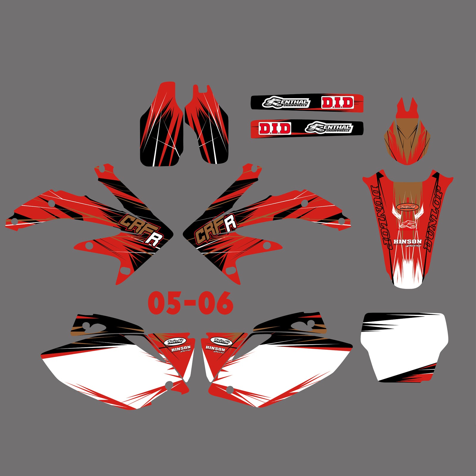 Graphics Background Decal Stickers For HONDA CRF450 2005-2006